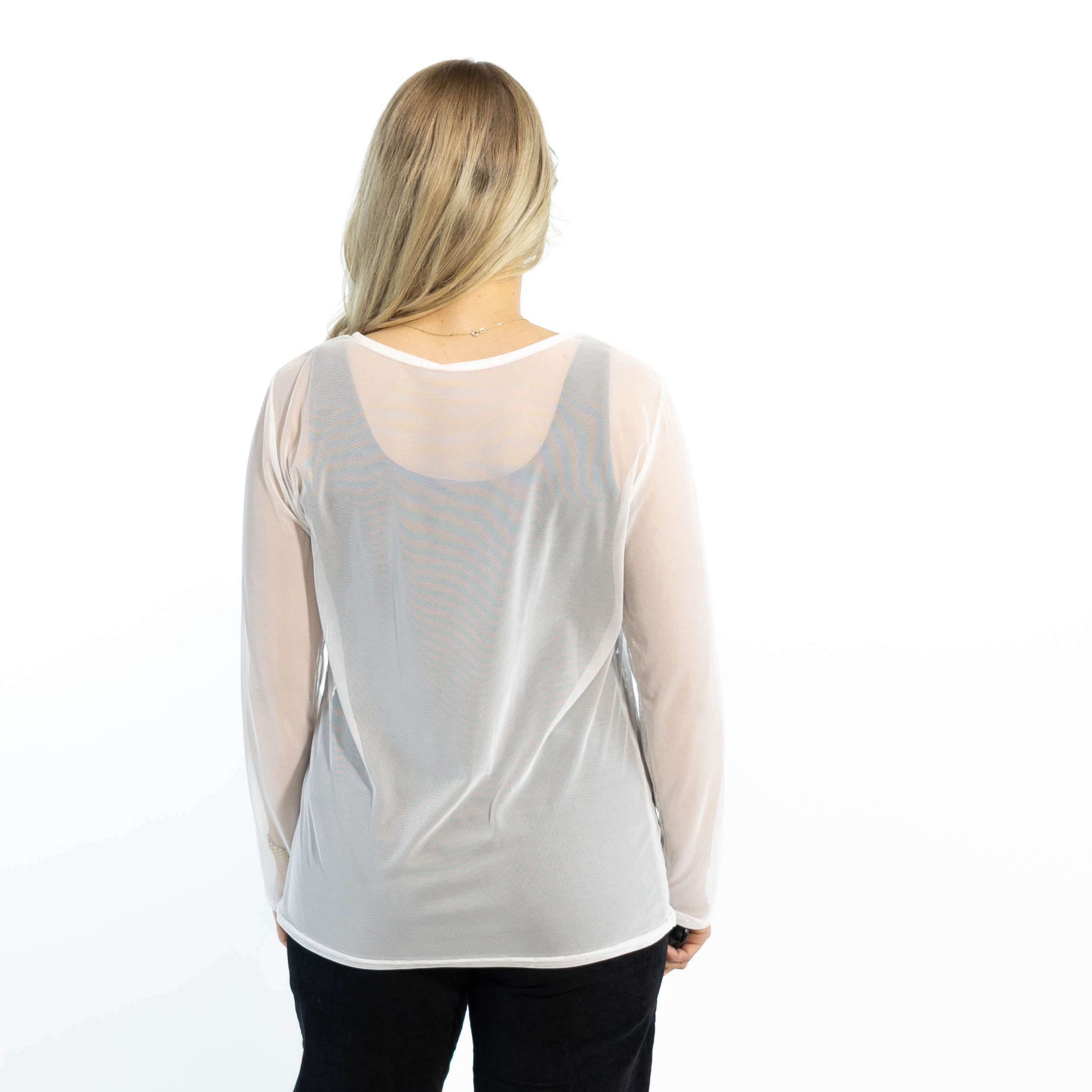 Sally mesh overdel, Hvid