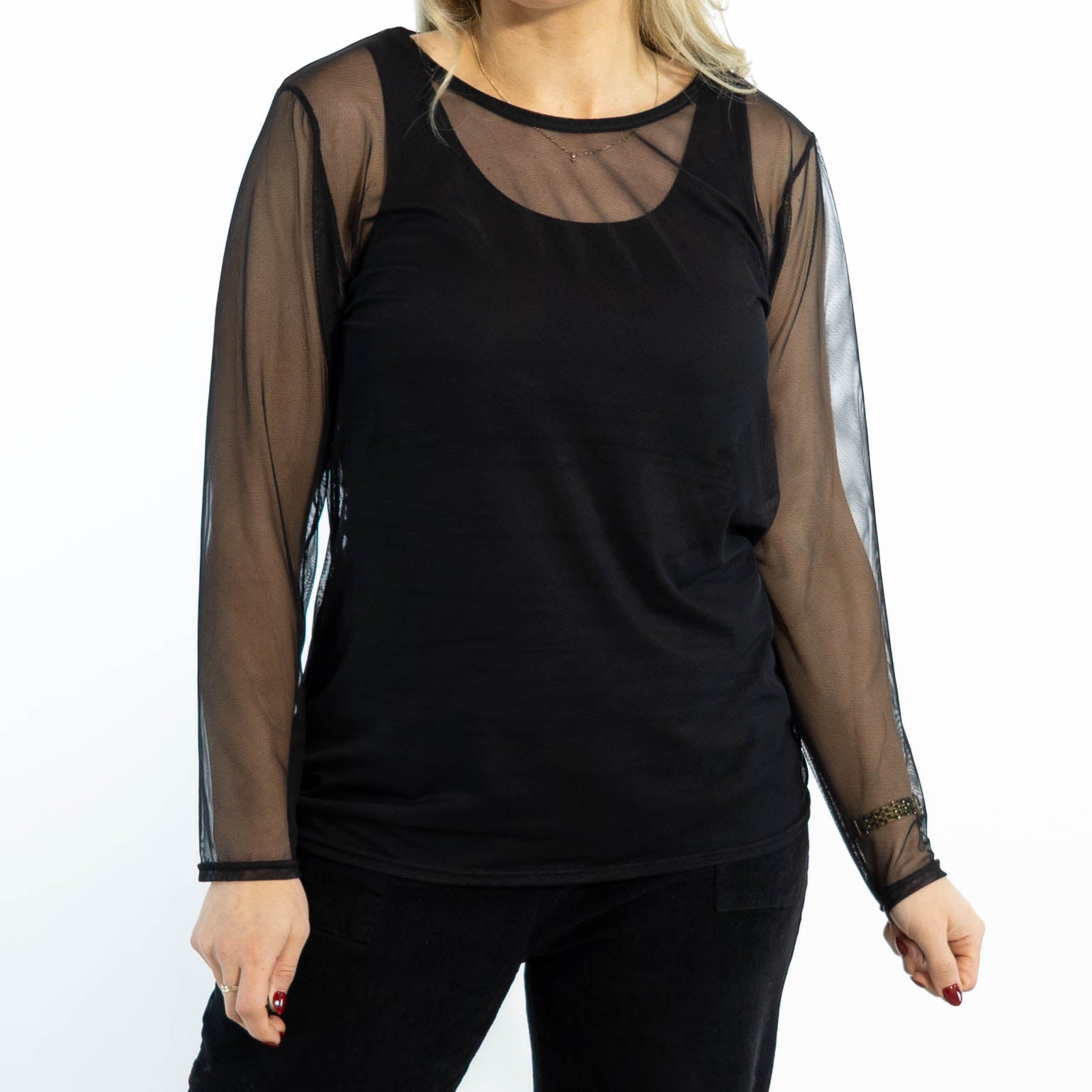 Sally mesh overdel, Sort