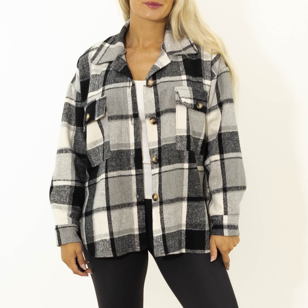 Stacey ternet skovmands jakke, Sort