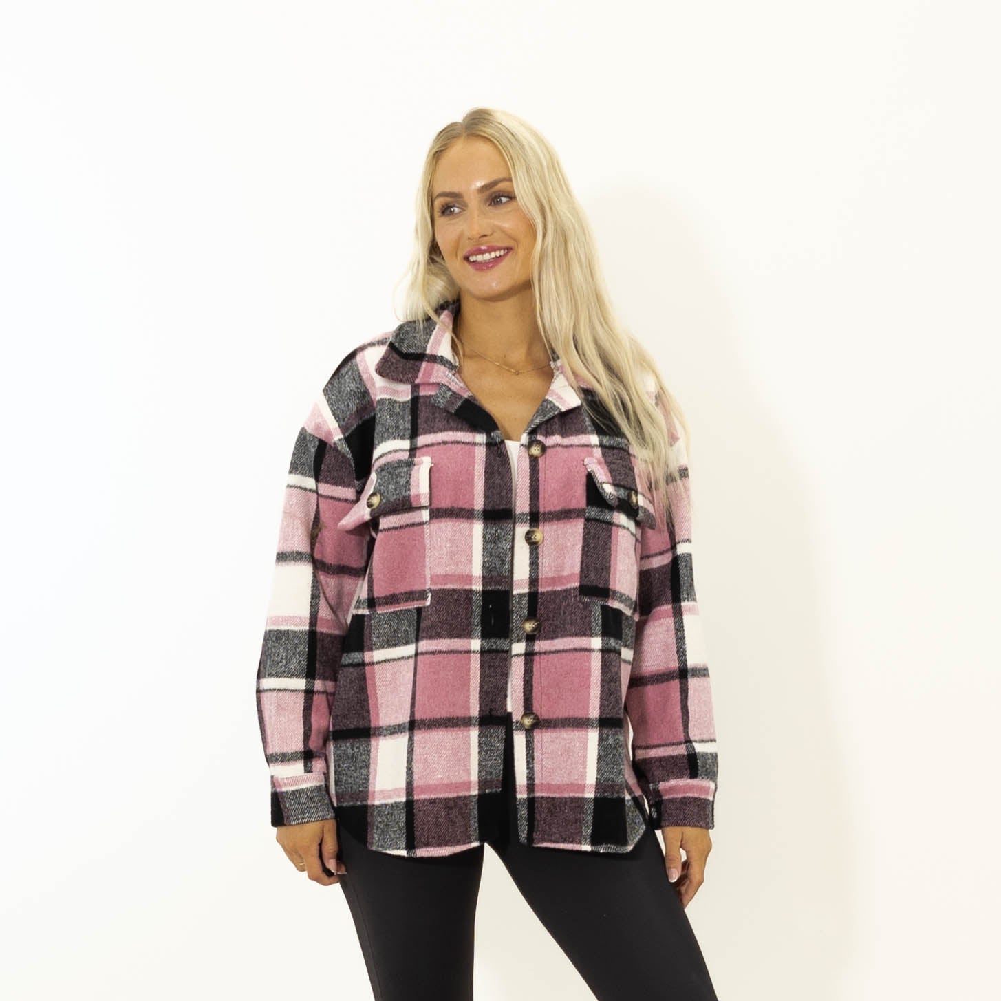 Stacey ternet skovmands jakke, Rosa