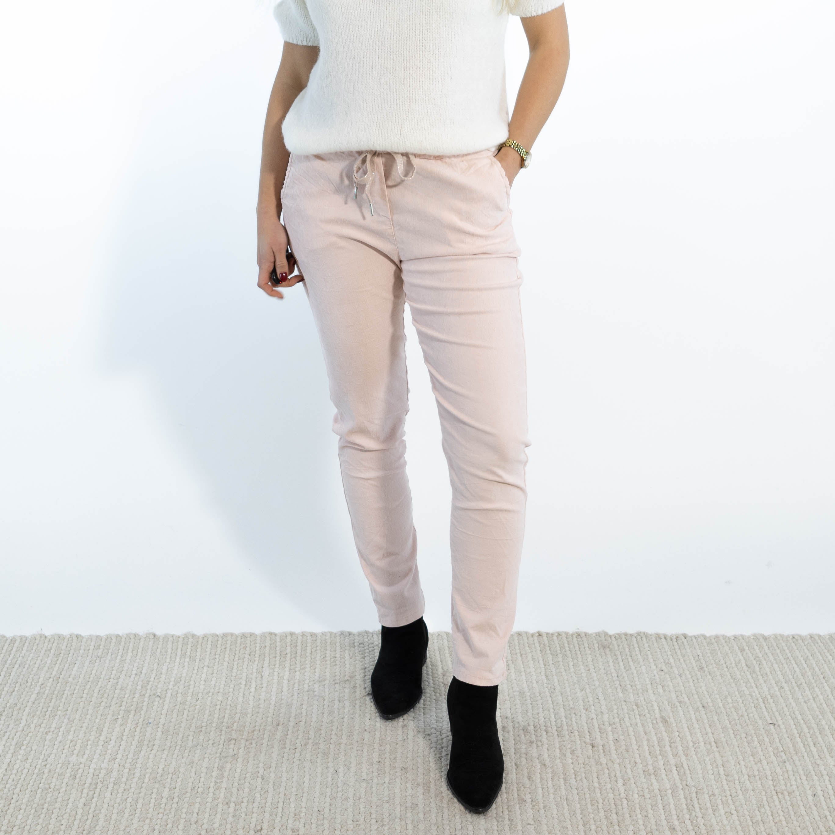 Noemi stonewashed bukser, Rosa