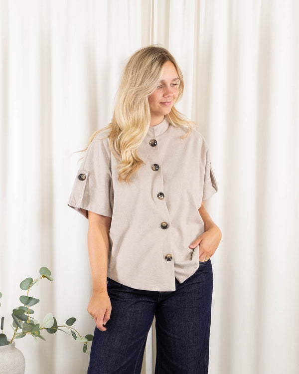 Chrisy poncho, Beige