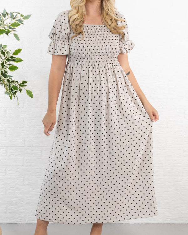 Amora kjole, Beige