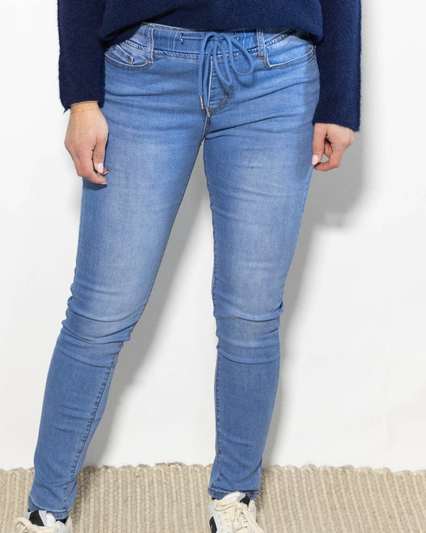 Brooklyn jeggings m. snørre, Lysvask