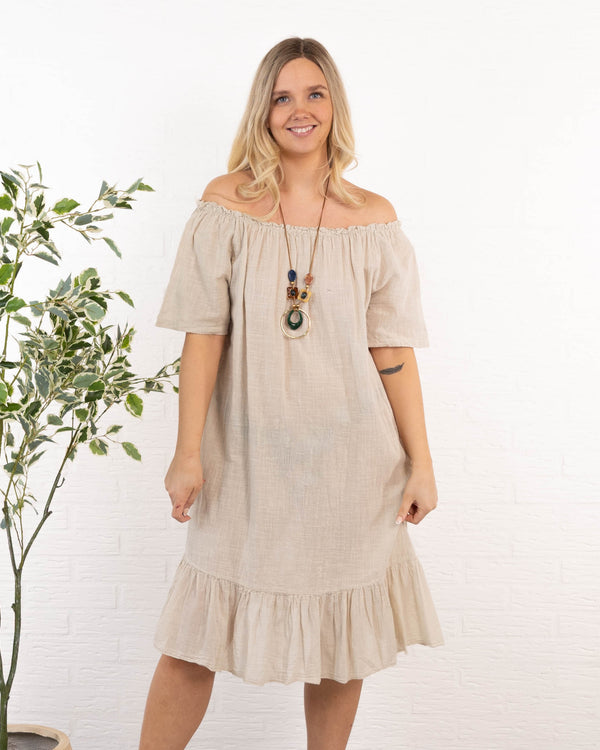 Miranda kjole, Beige