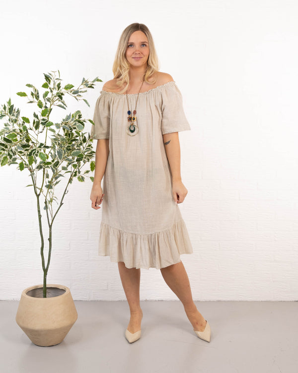 Miranda kjole, Beige
