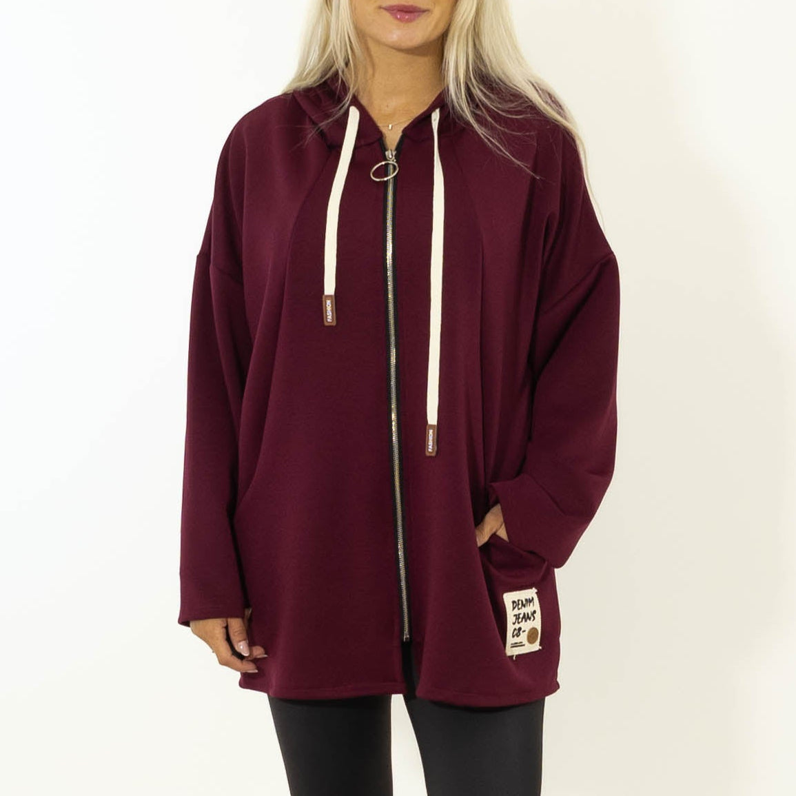 Ollie Lynlås Hoodie, Bordeaux