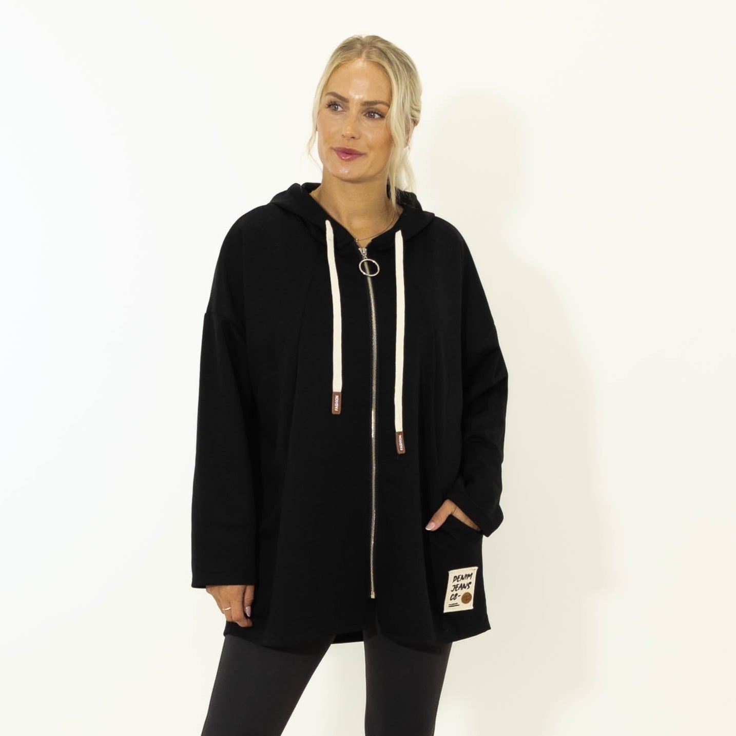 Ollie Lynlås Hoodie, Sort