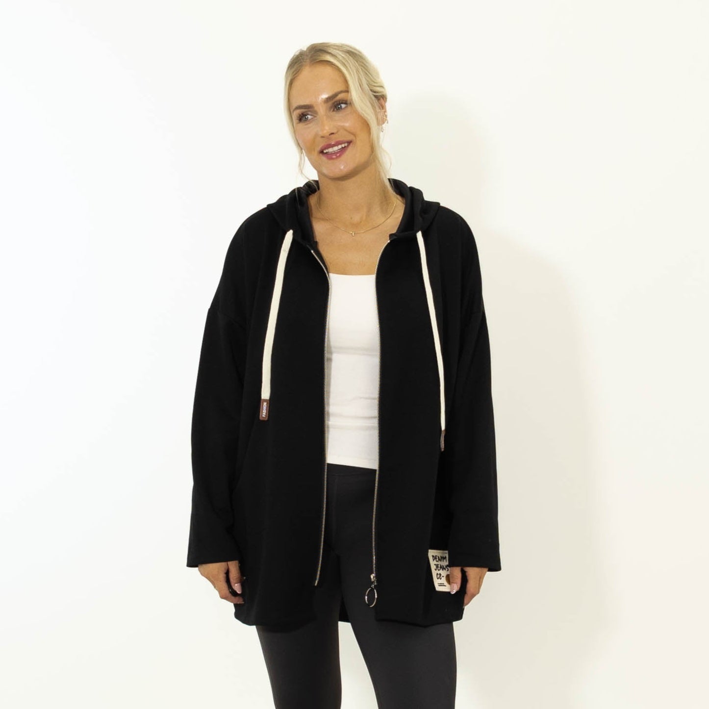 Ollie Lynlås Hoodie, Sort