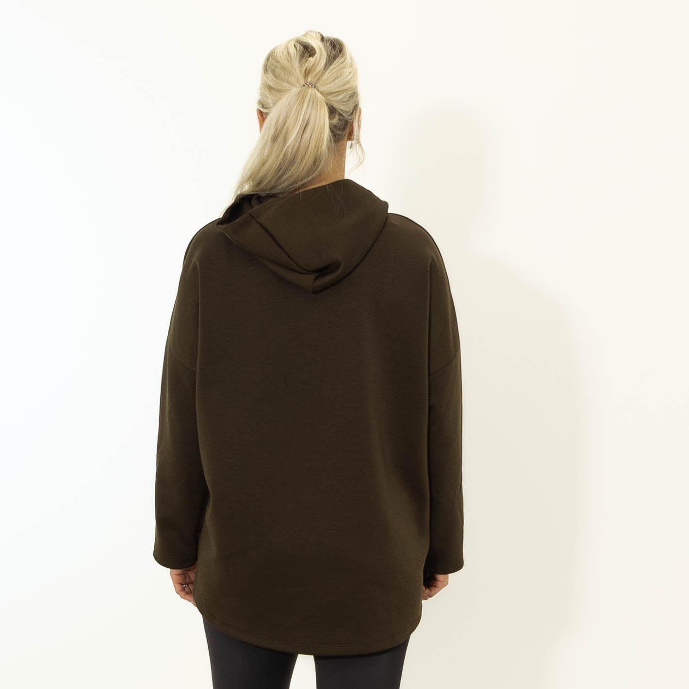 Selma puff print hoodie, Choko