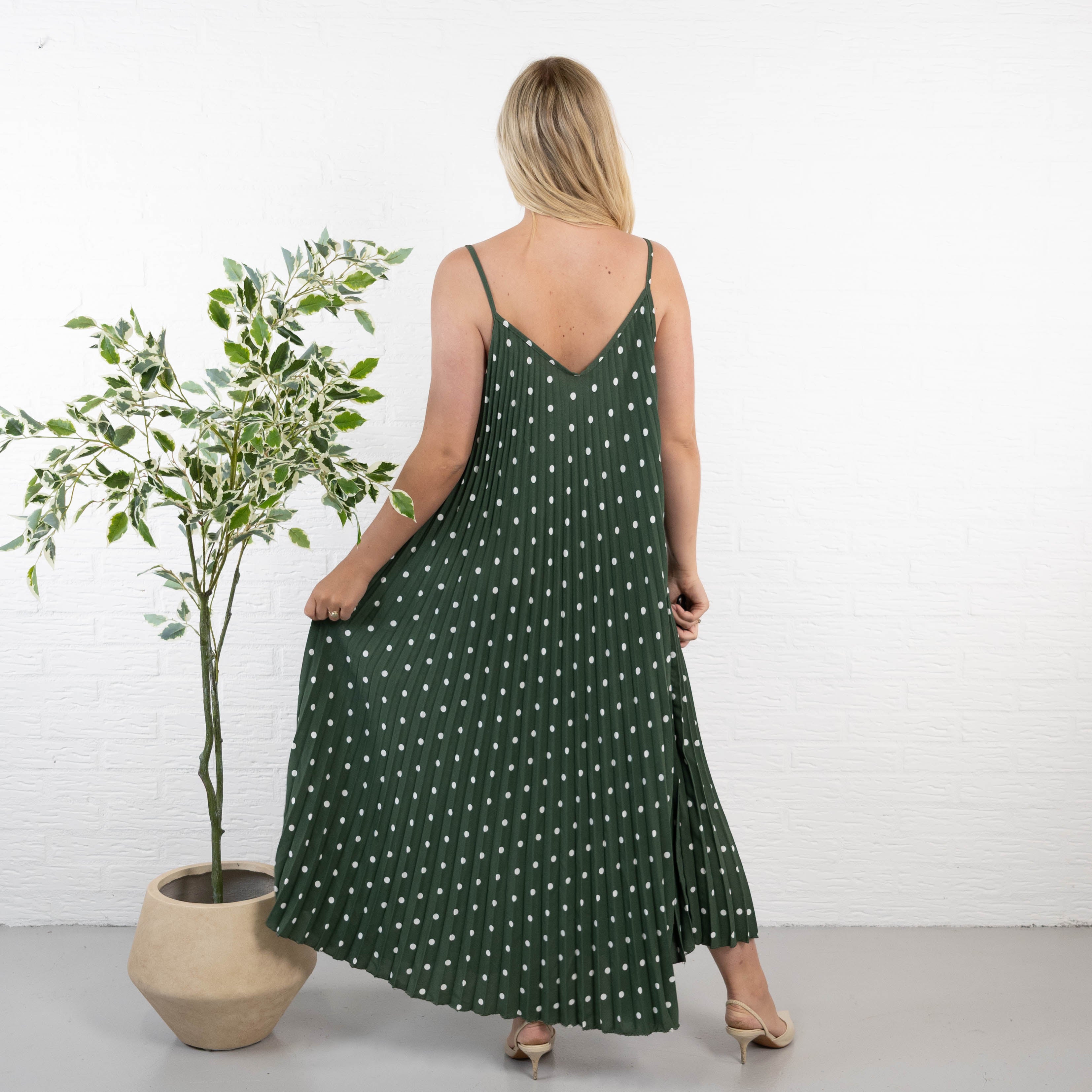 Pixie stropkjole, Khaki