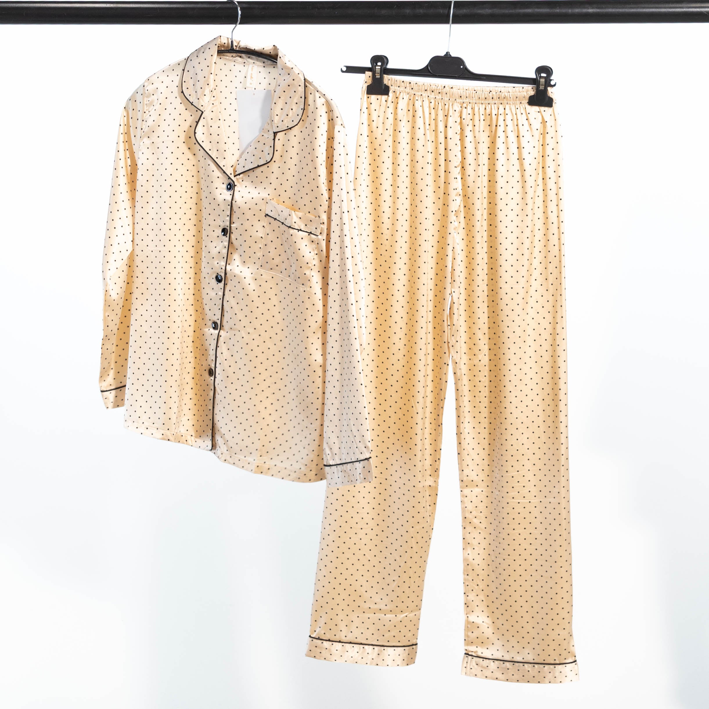 Liva satin pyjamas, Fersken