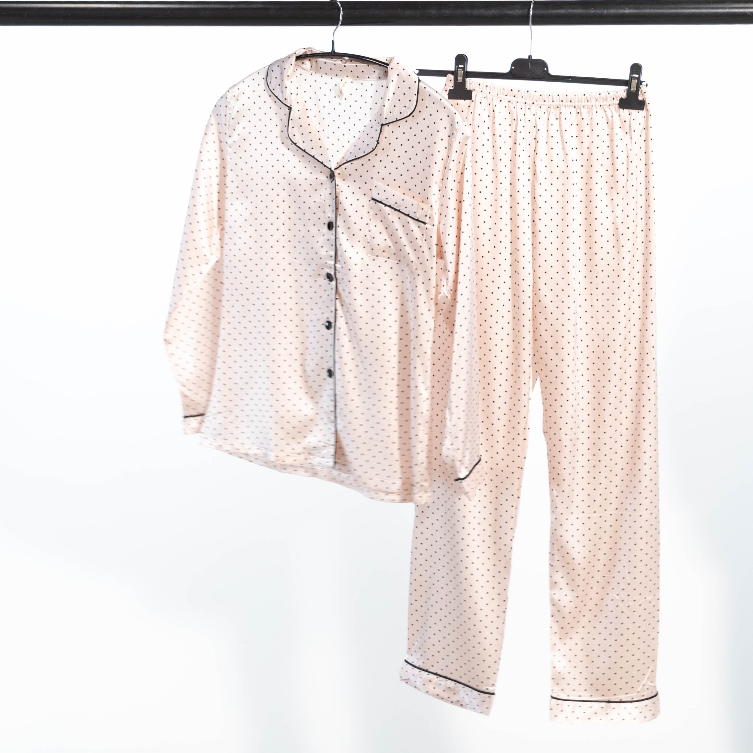 Liva satin pyjamas, Rosa