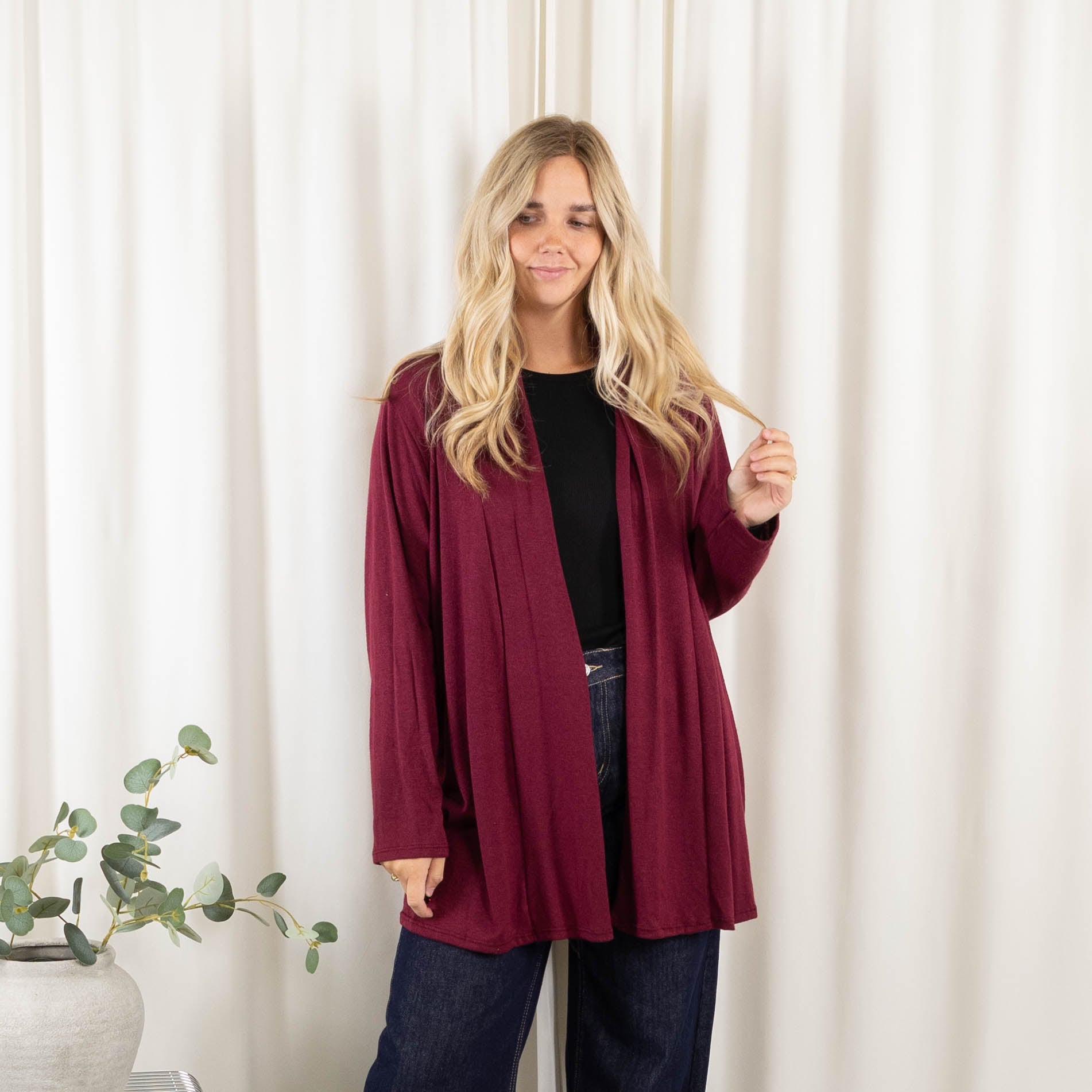 Alicia cardigan, Bordeaux