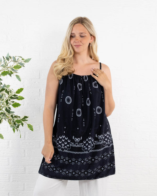 Rumor tunika/top, Sort