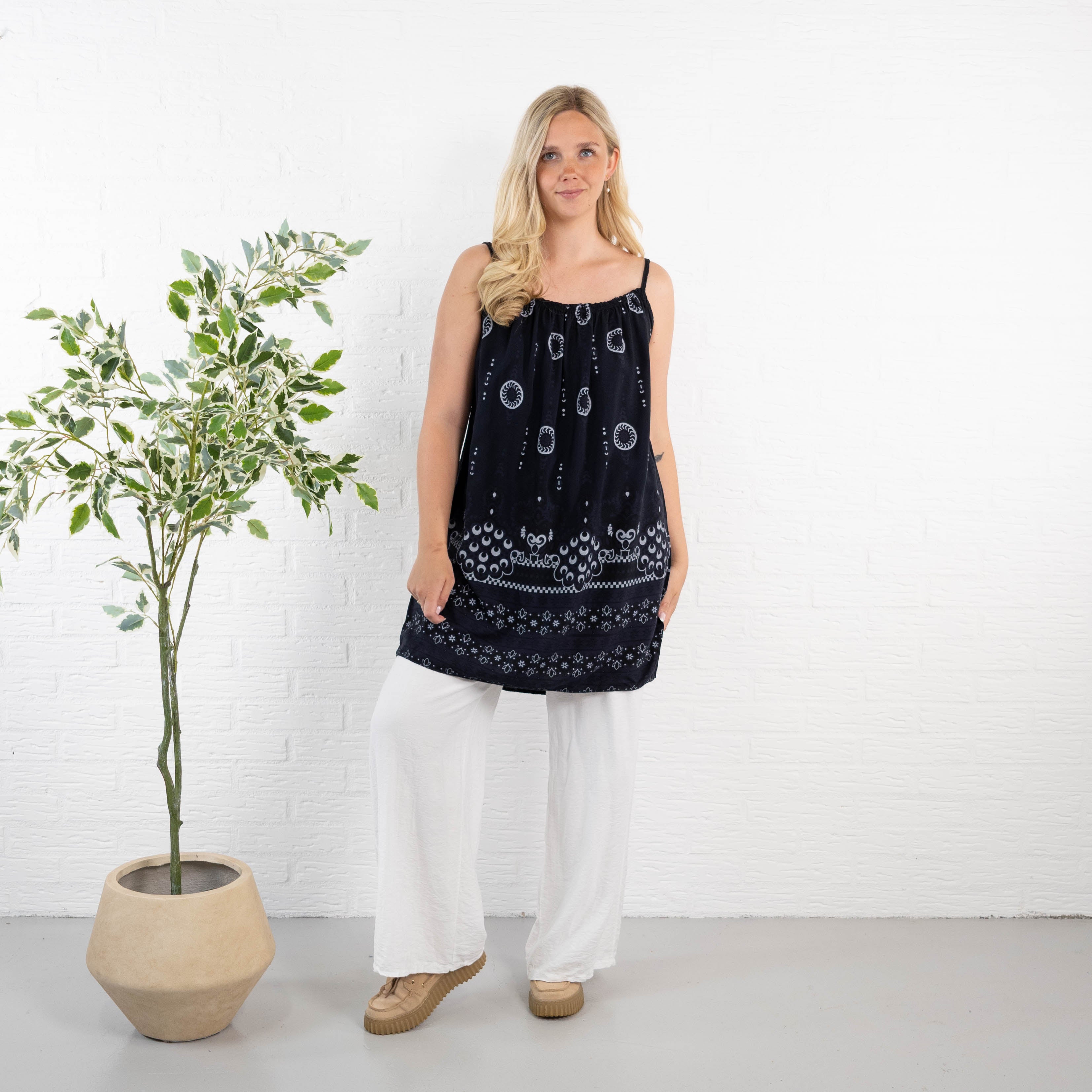 Rumor tunika/top, Sort