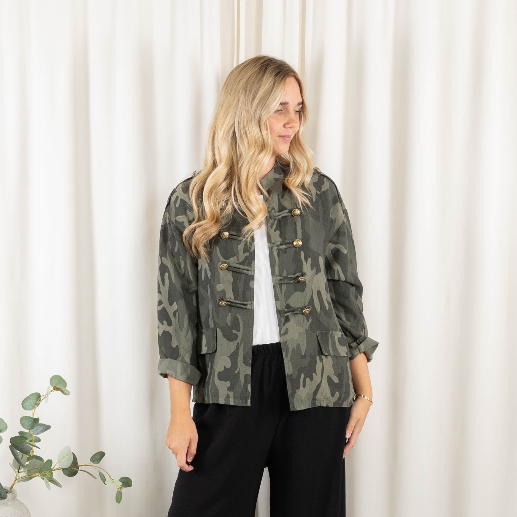 Sienna militærjakke, Khaki