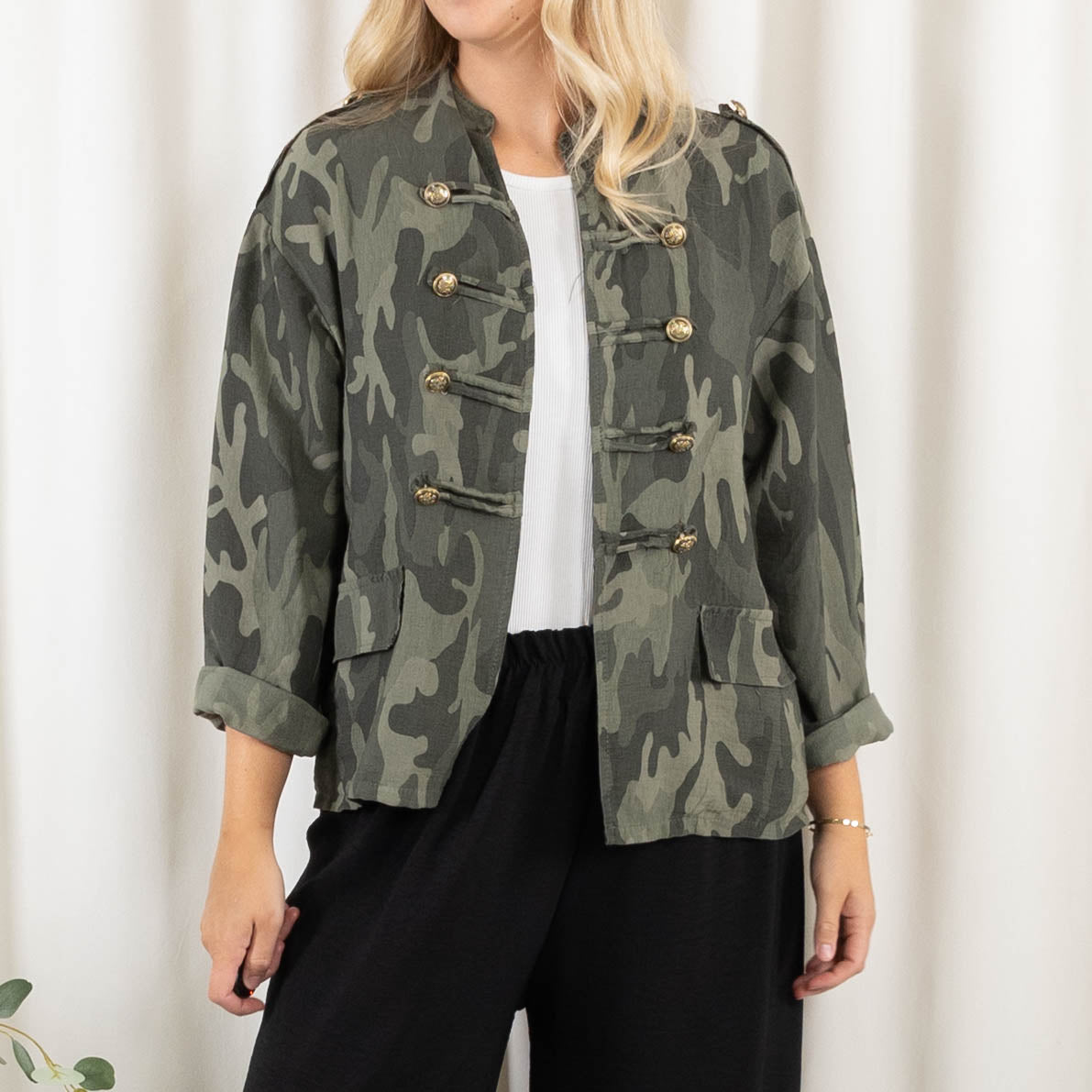 Sienna militærjakke, Khaki