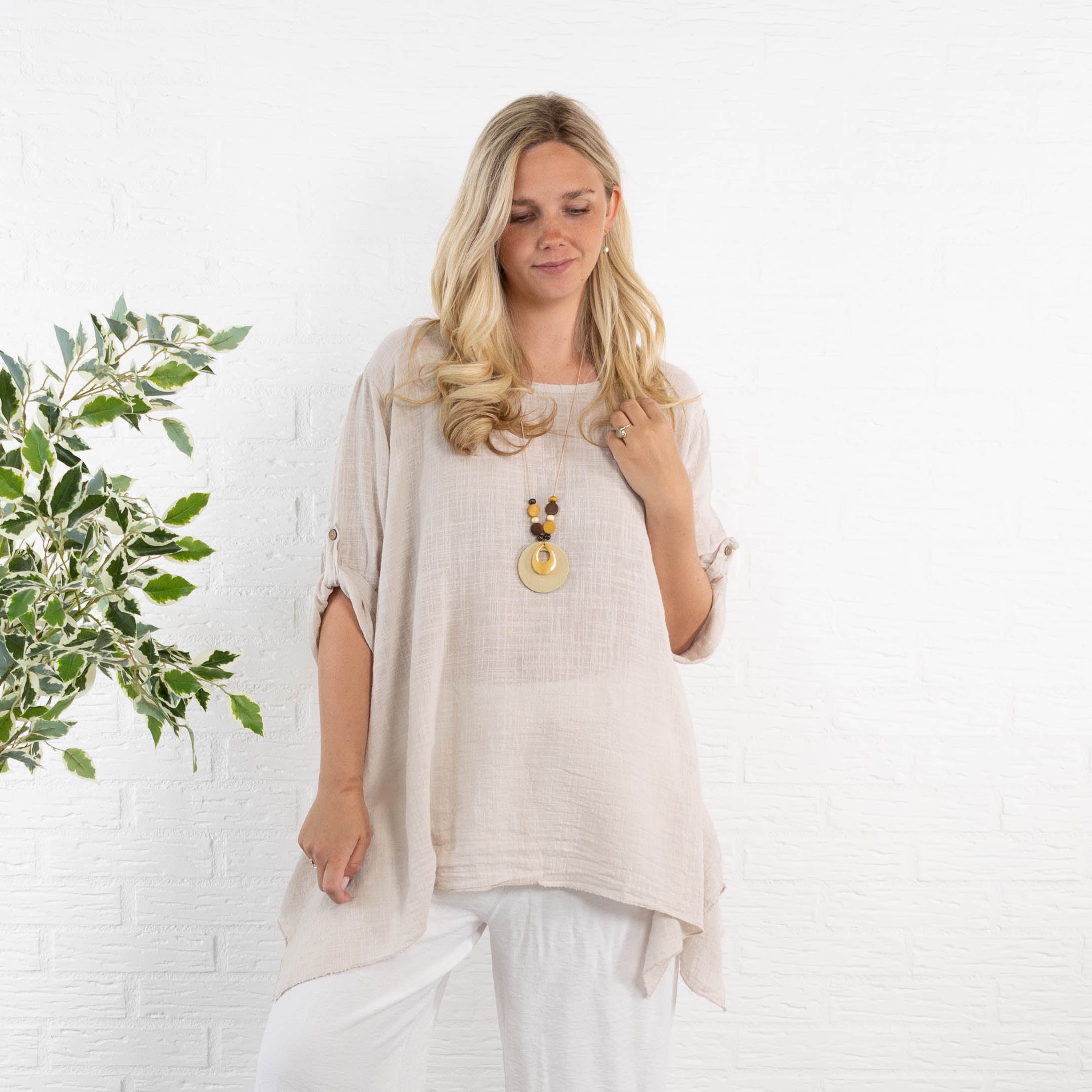 Clover tunika, Beige