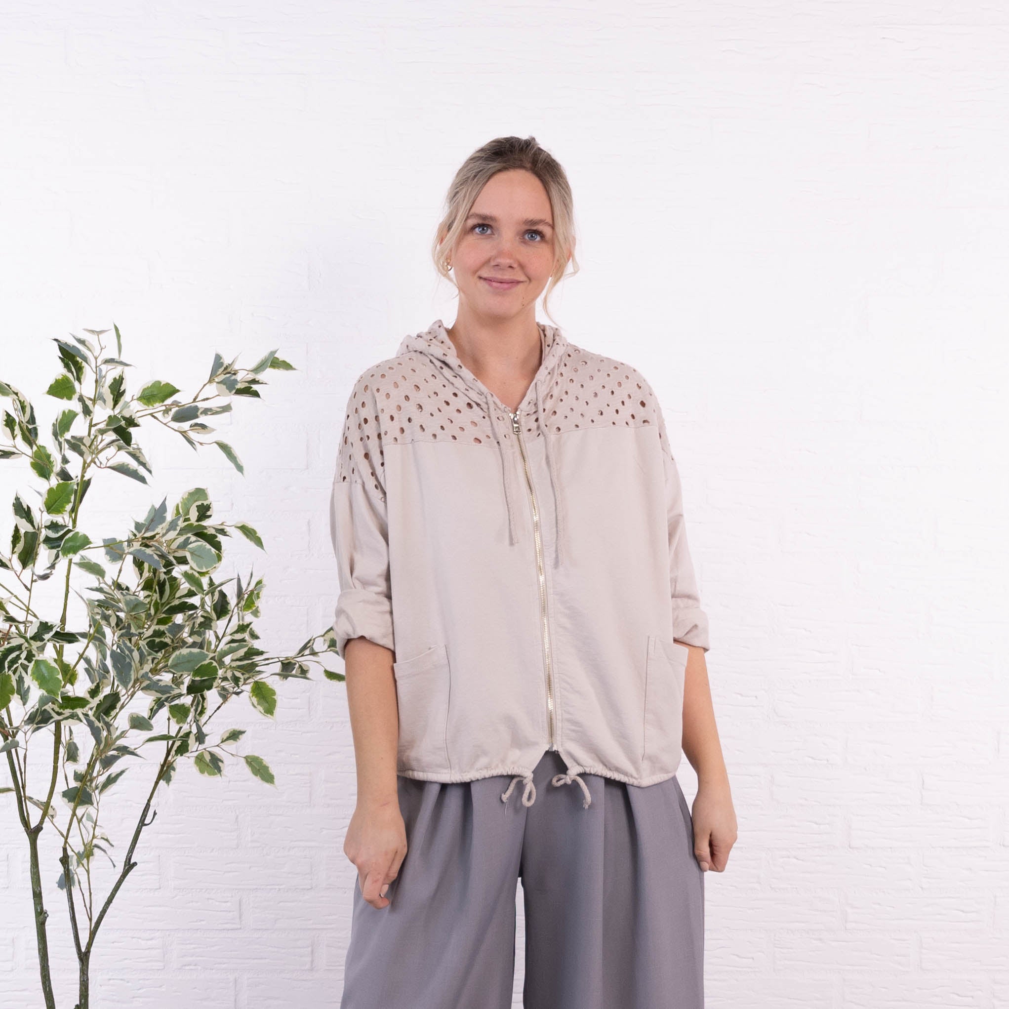 Becks cardigan, Beige