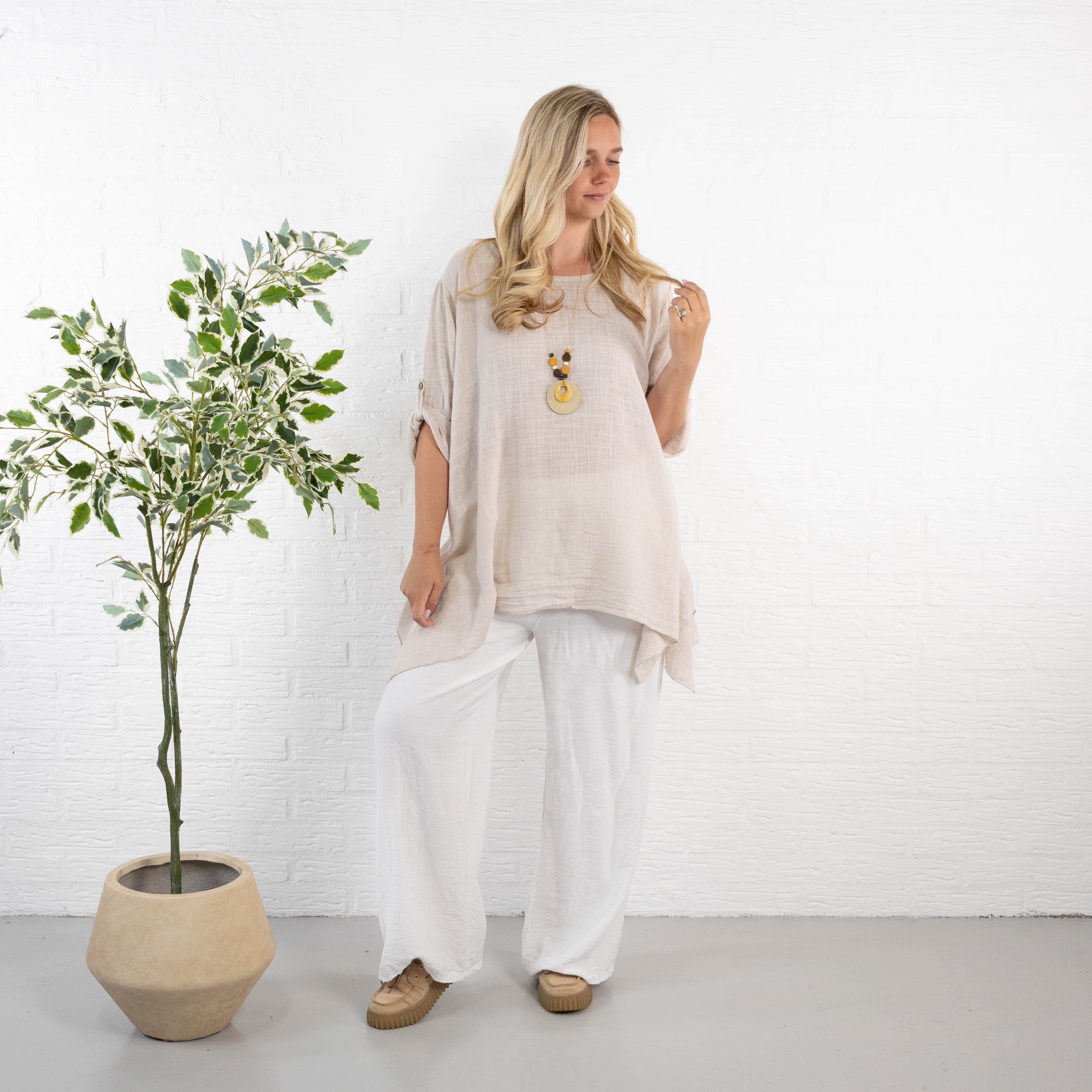 Clover tunika, Beige