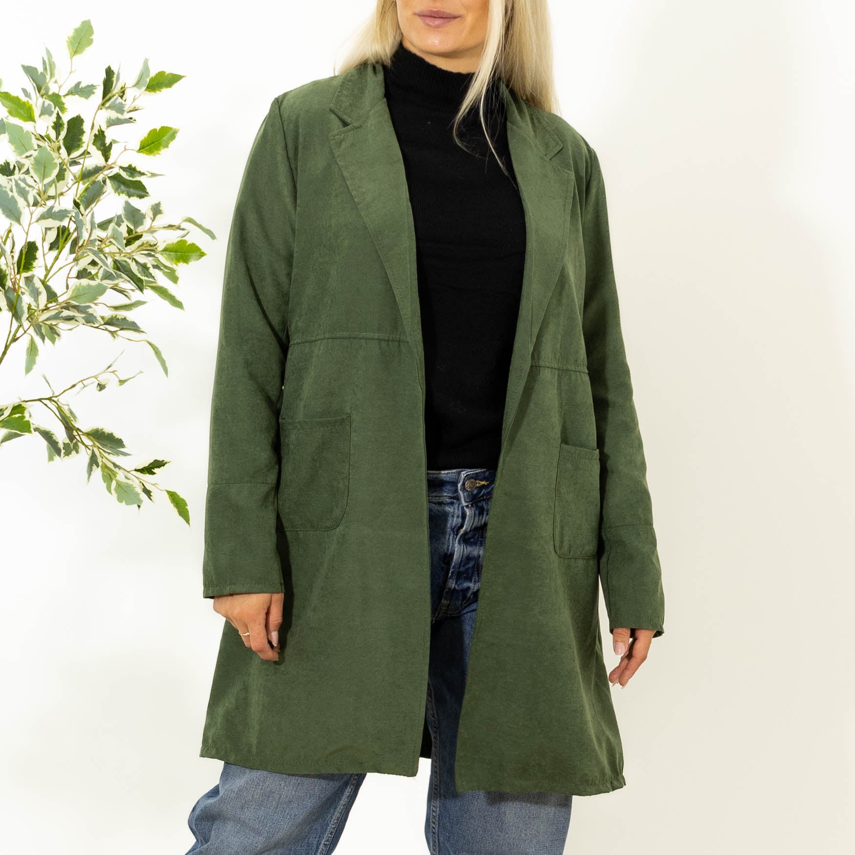 Mulle lang ruskindsjakke, Khaki