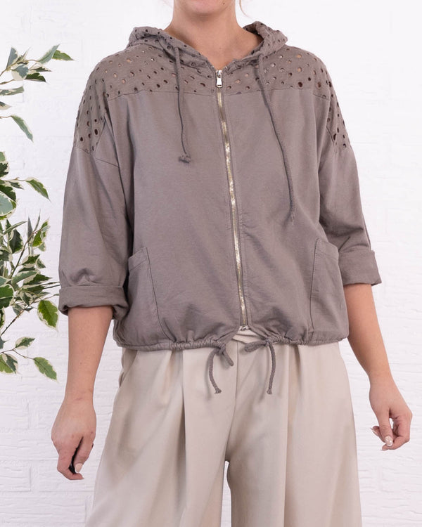 Becks cardigan, Taupe