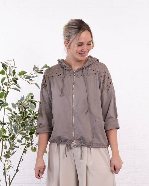 Becks cardigan, Taupe