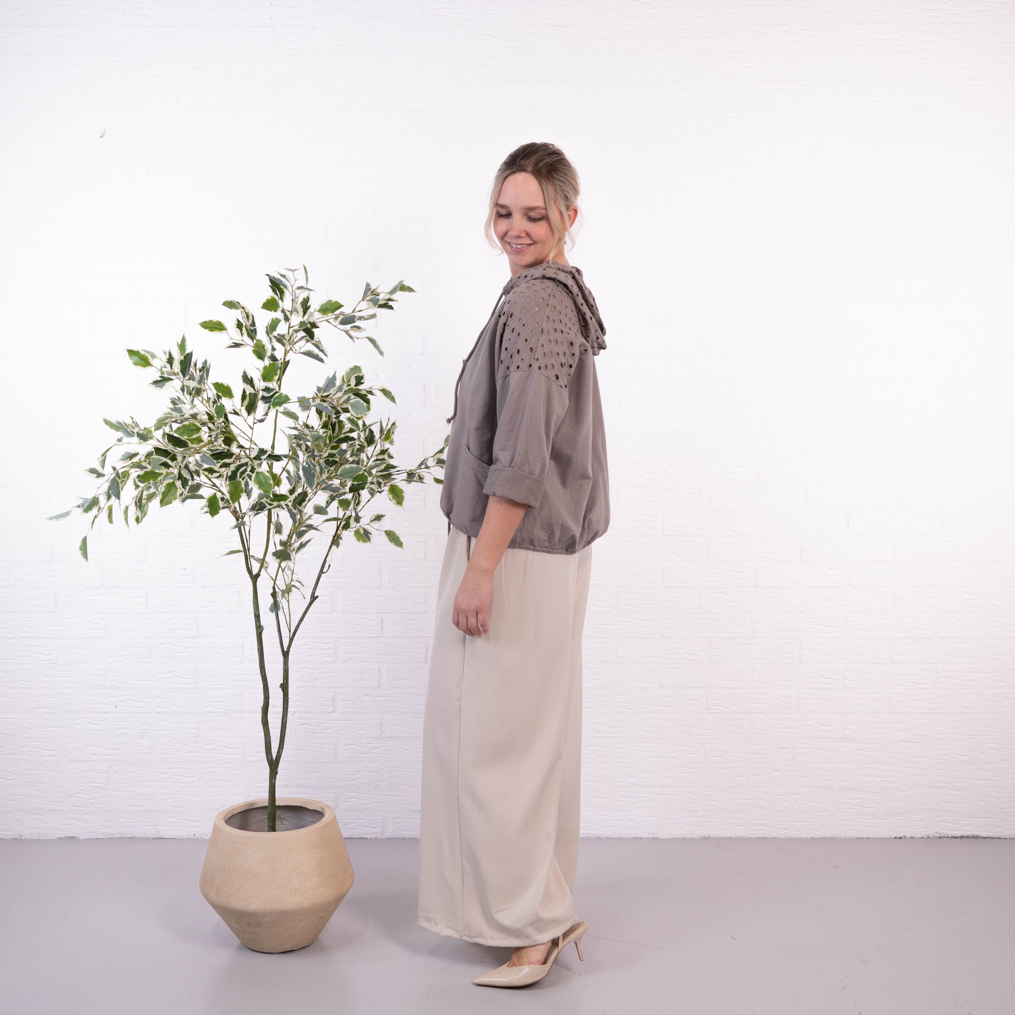 Becks cardigan, Taupe