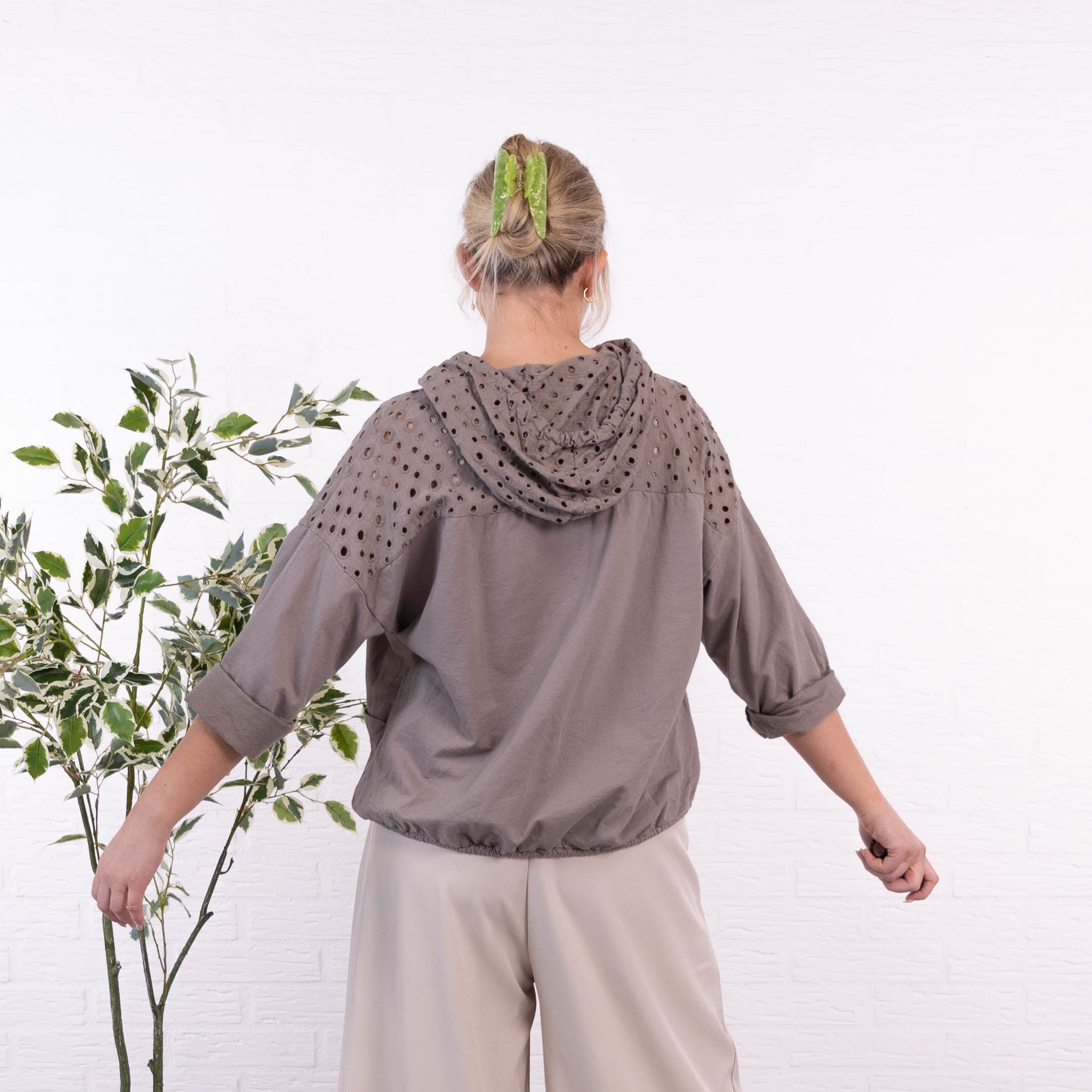 Becks cardigan, Taupe