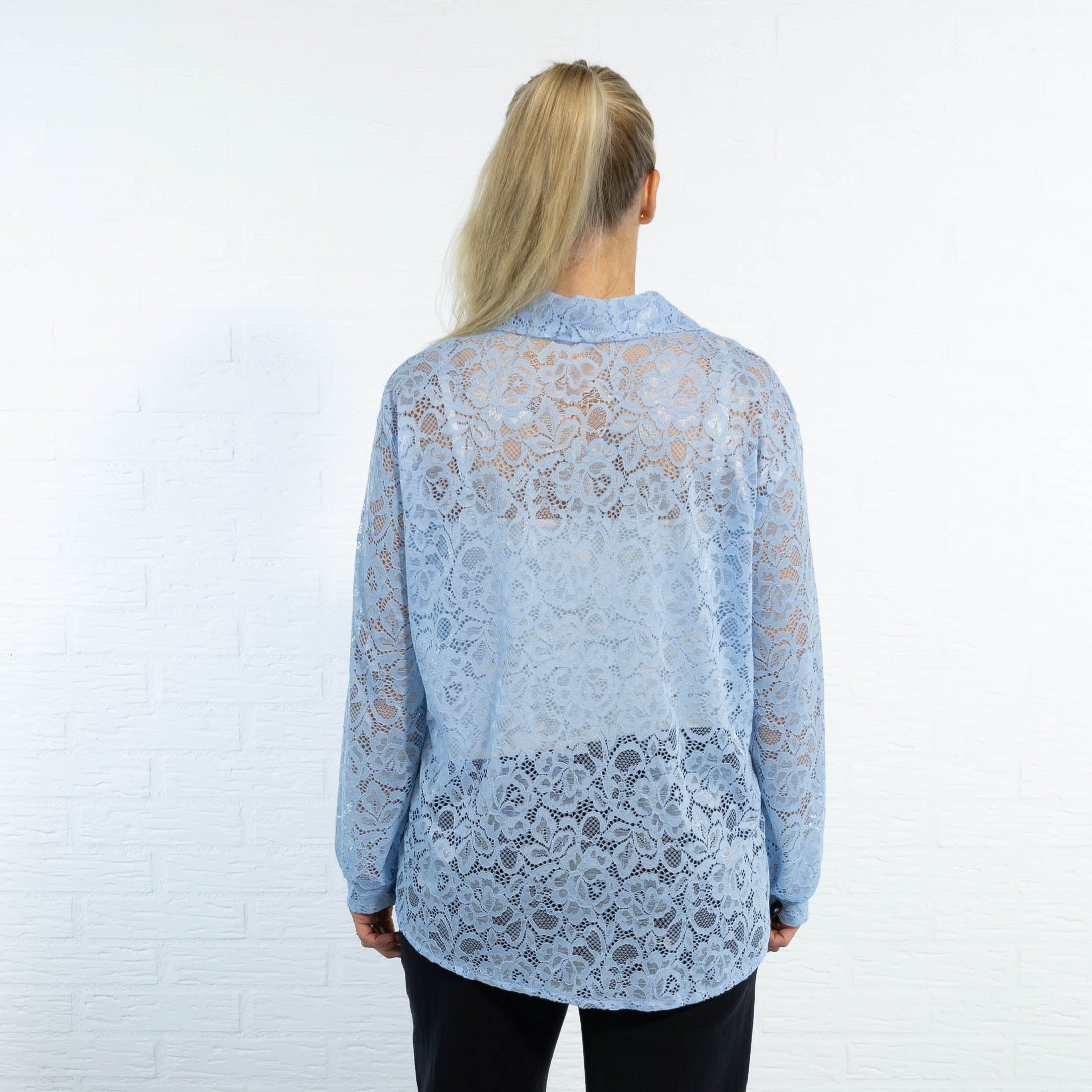 Gunhild chiffon skjorte, Lyseblå