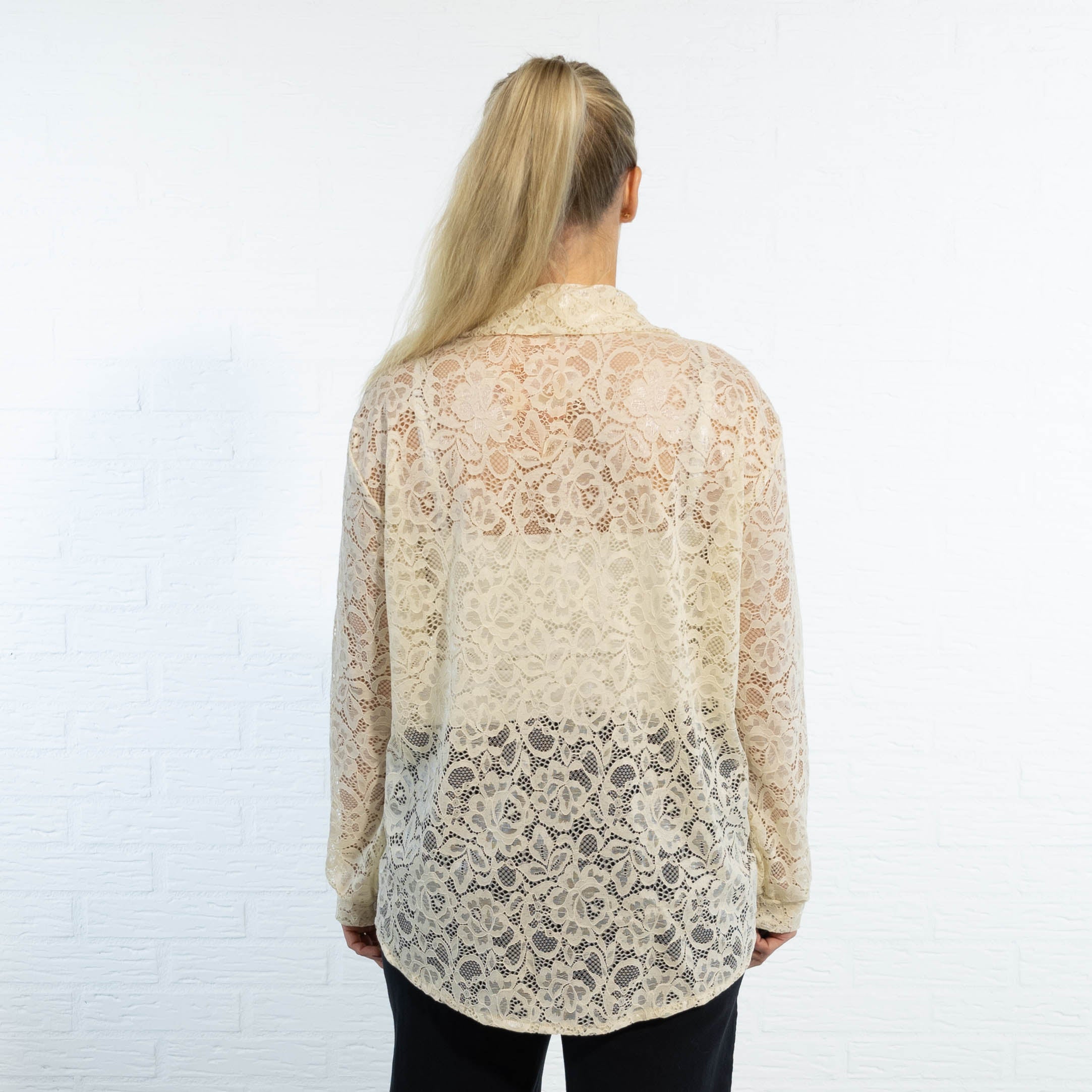 Gunhild chiffon skjorte, Beige