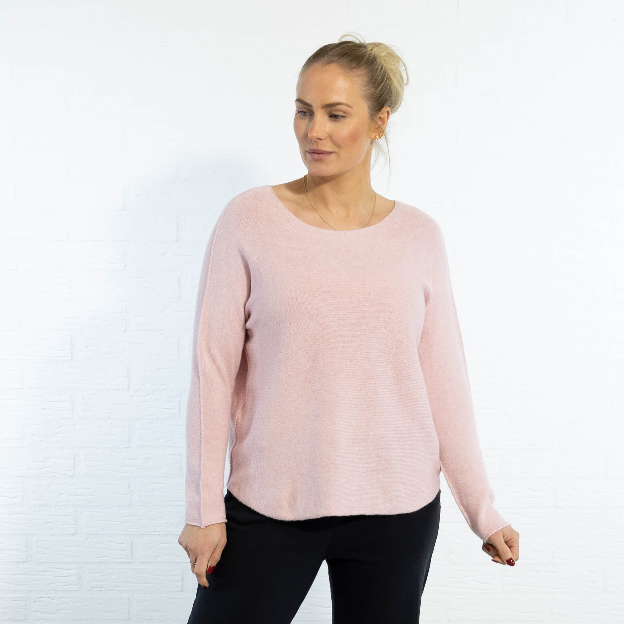 Klara rundhals strik, Rosa