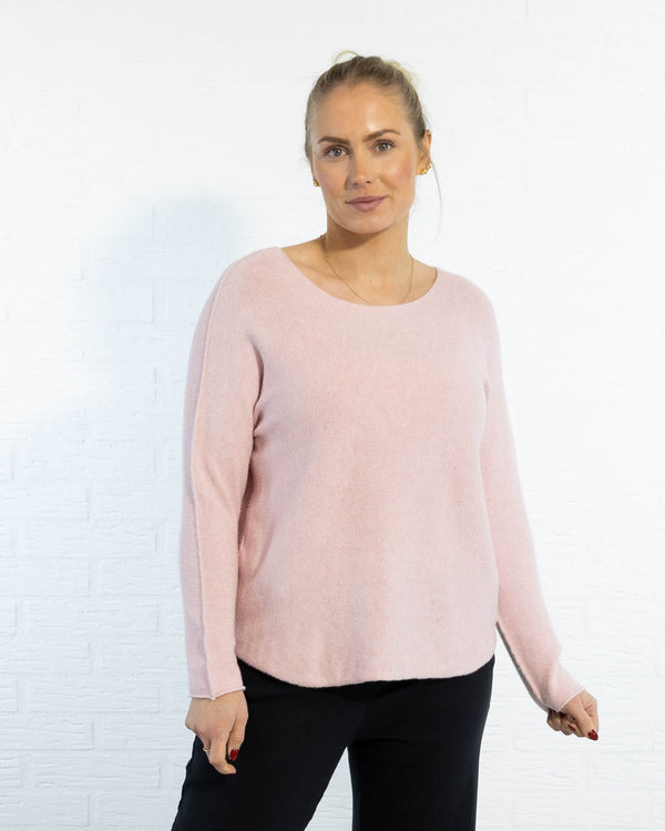 Klara rundhals strik, Rosa