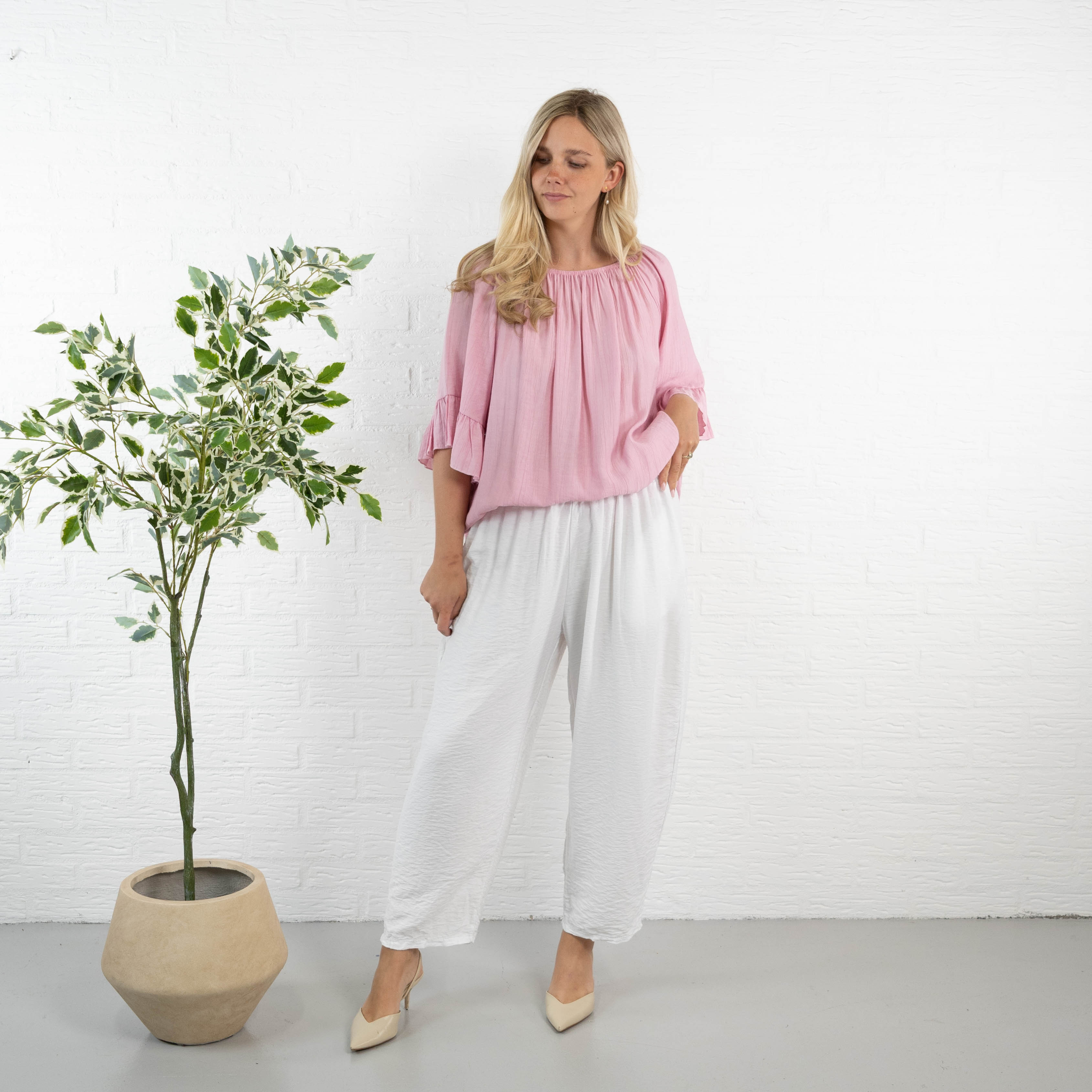 Marissa 7/8 dels bukser, Hvid