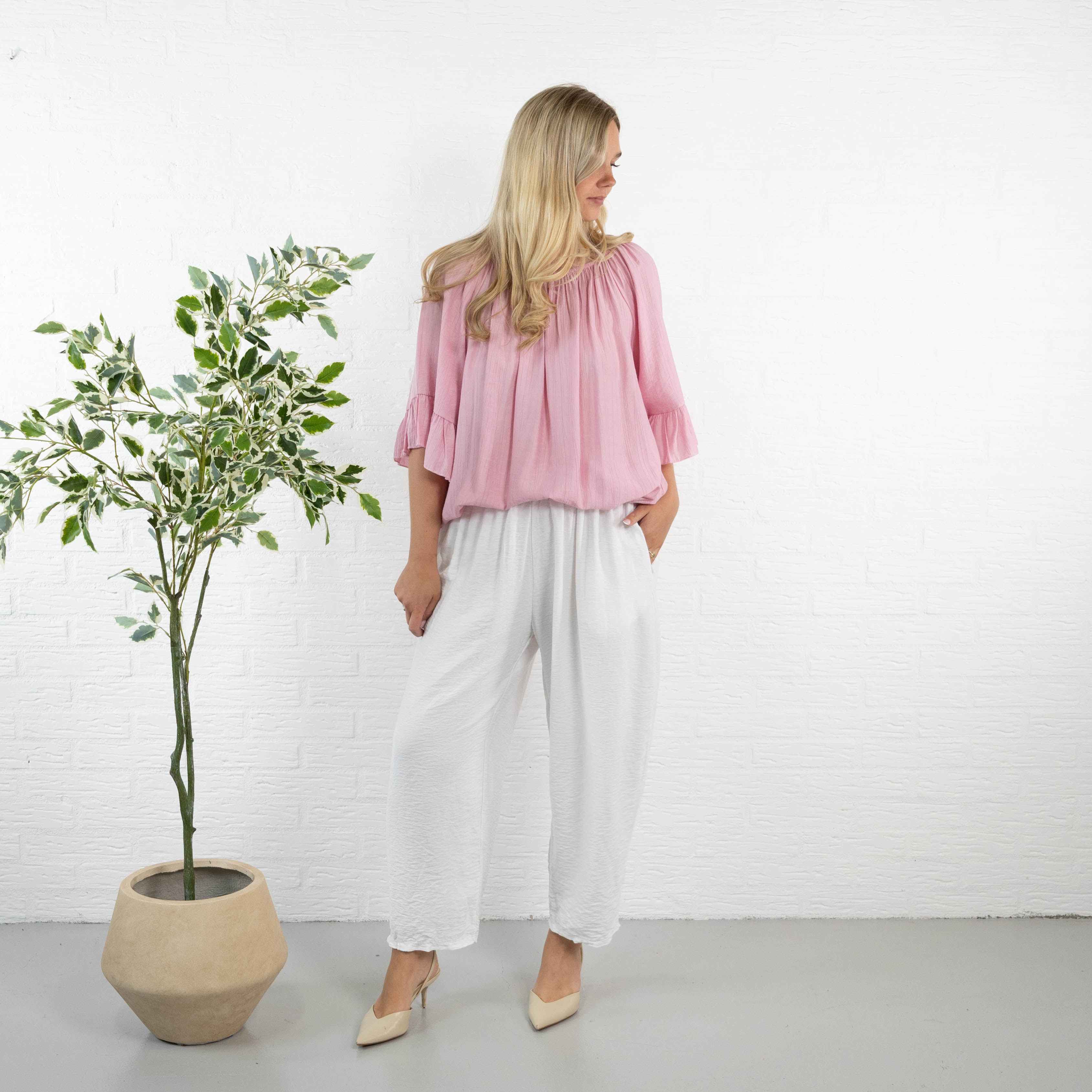 Marissa 7/8 dels bukser, Hvid