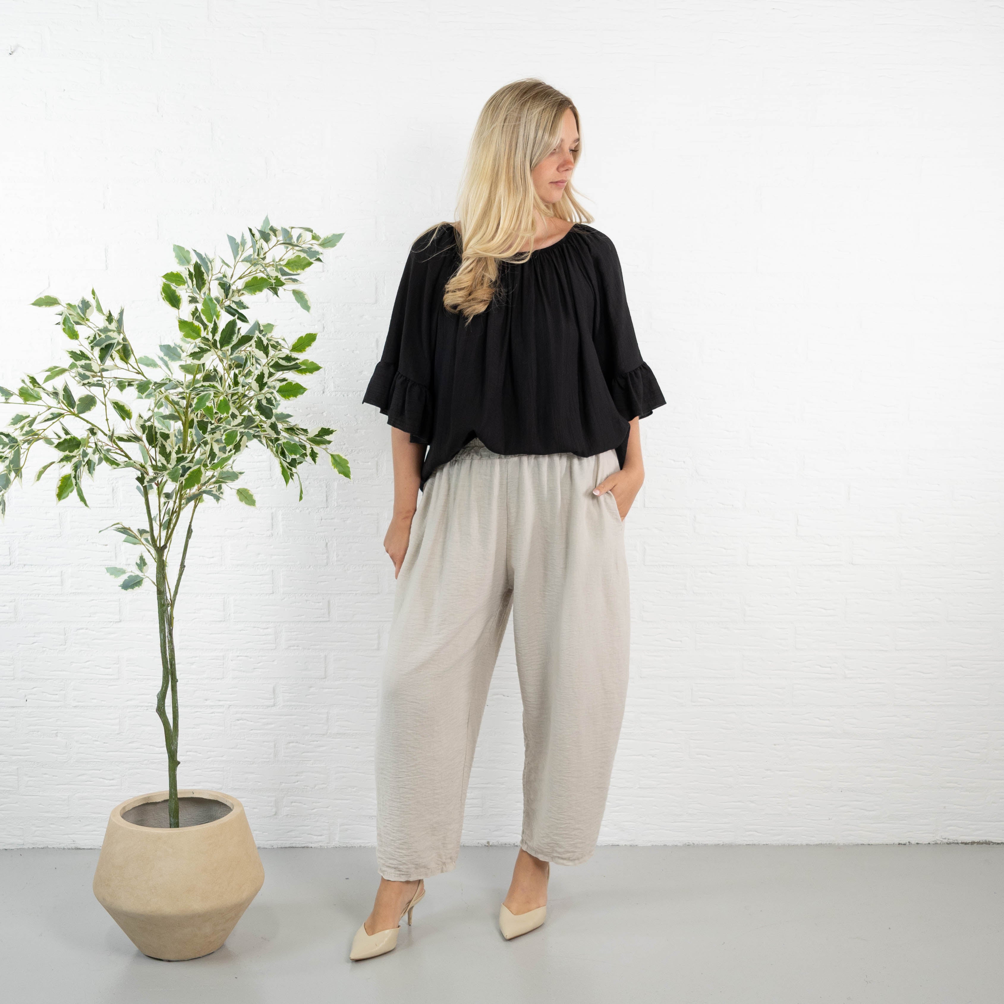 Marissa 7/8 dels bukser, Beige