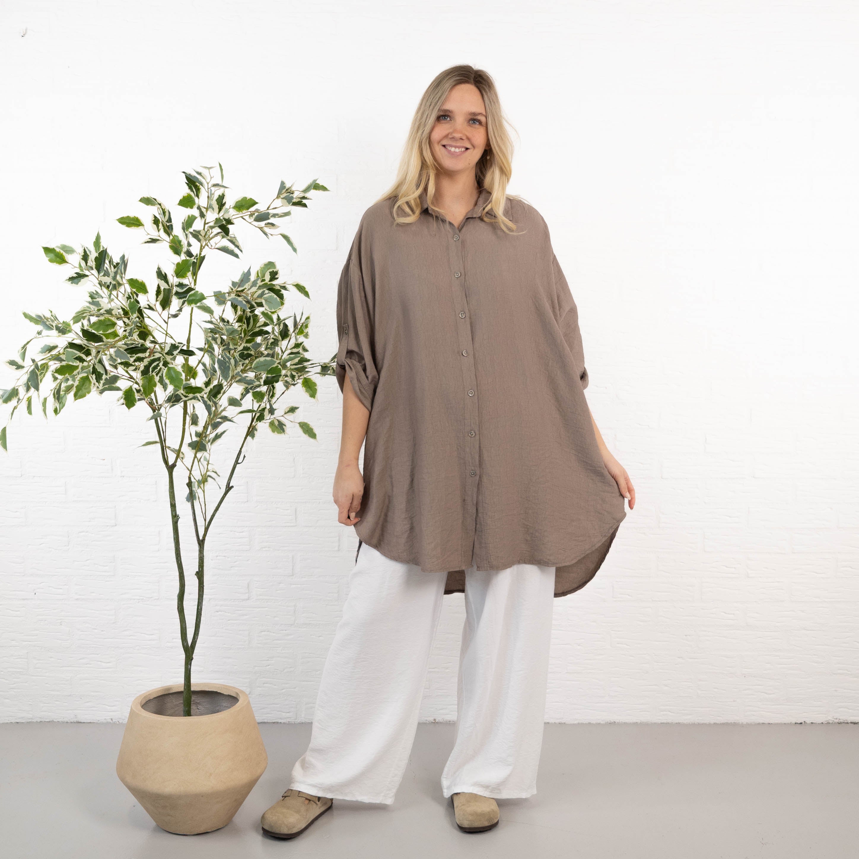 Laura skjorte, Taupe