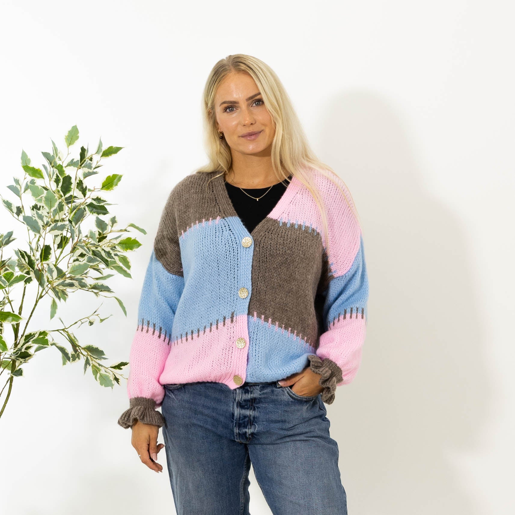 Thea Patchwork Strik, Lyserød