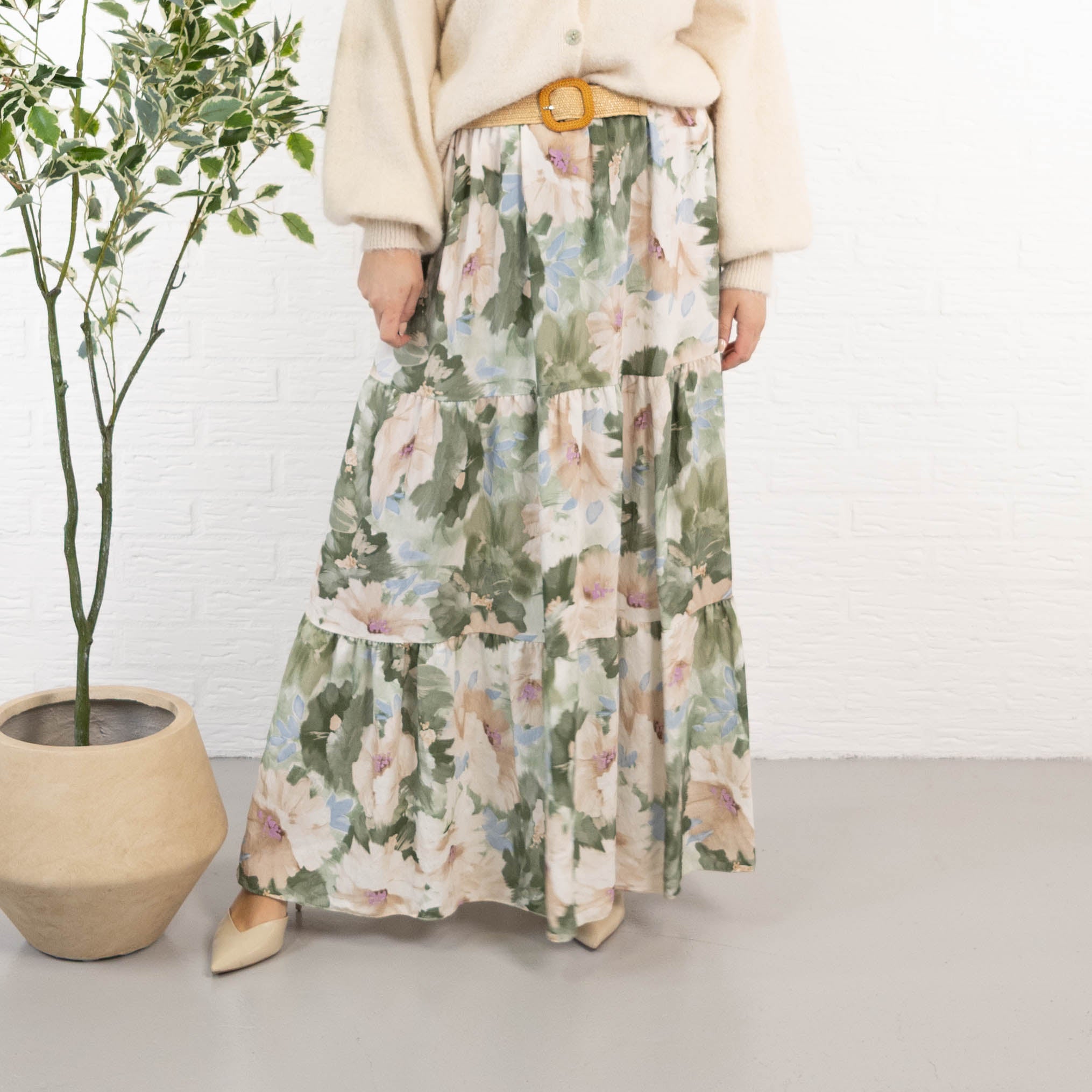 Rasmine nederdel, Khaki