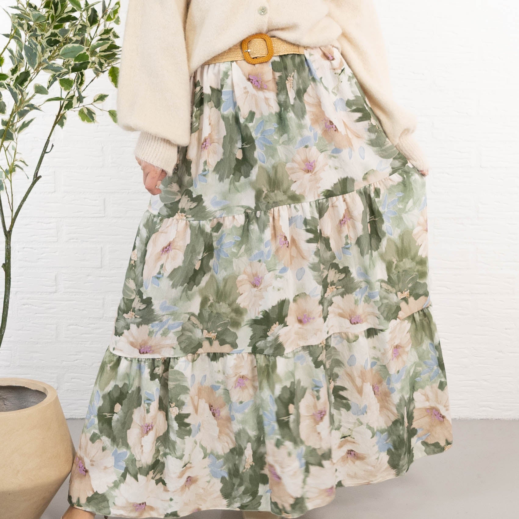 Rasmine nederdel, Khaki