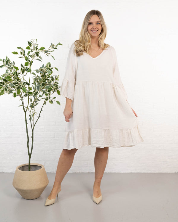 Elsebeth kjole, Beige