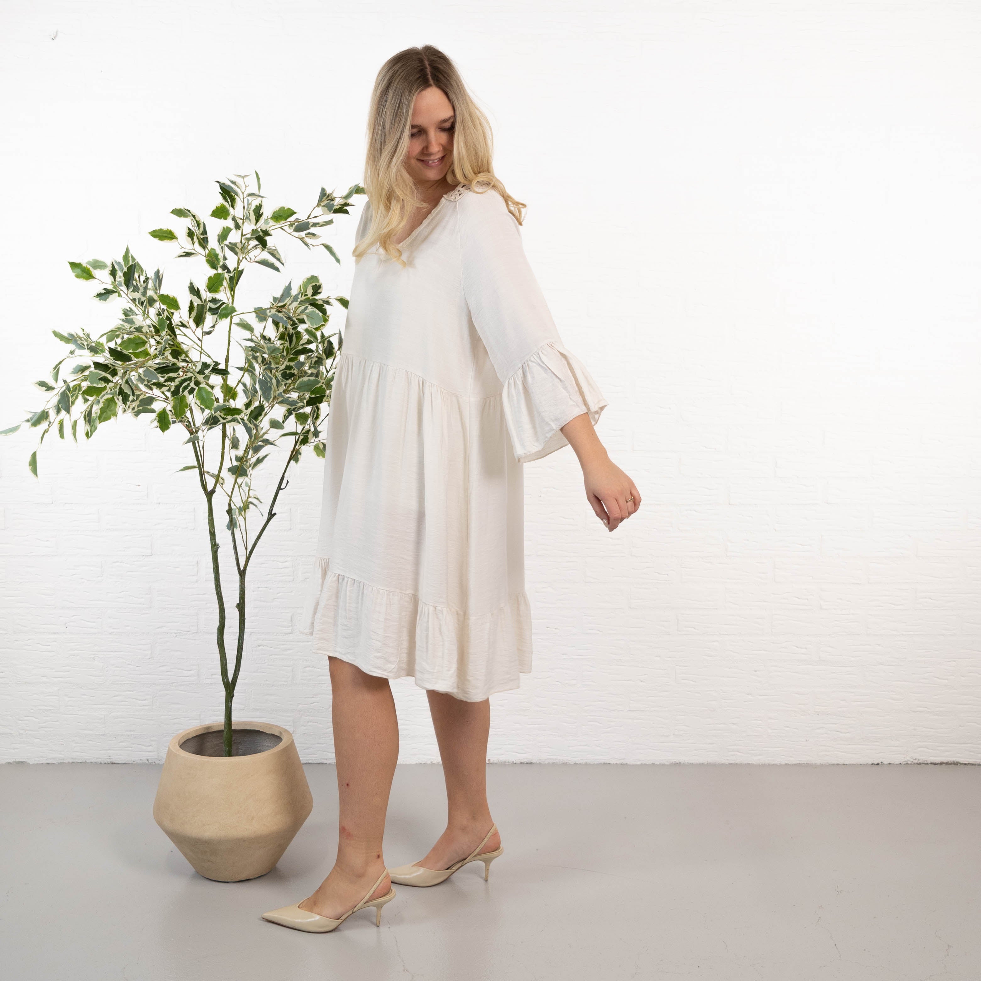 Elsebeth kjole, Beige