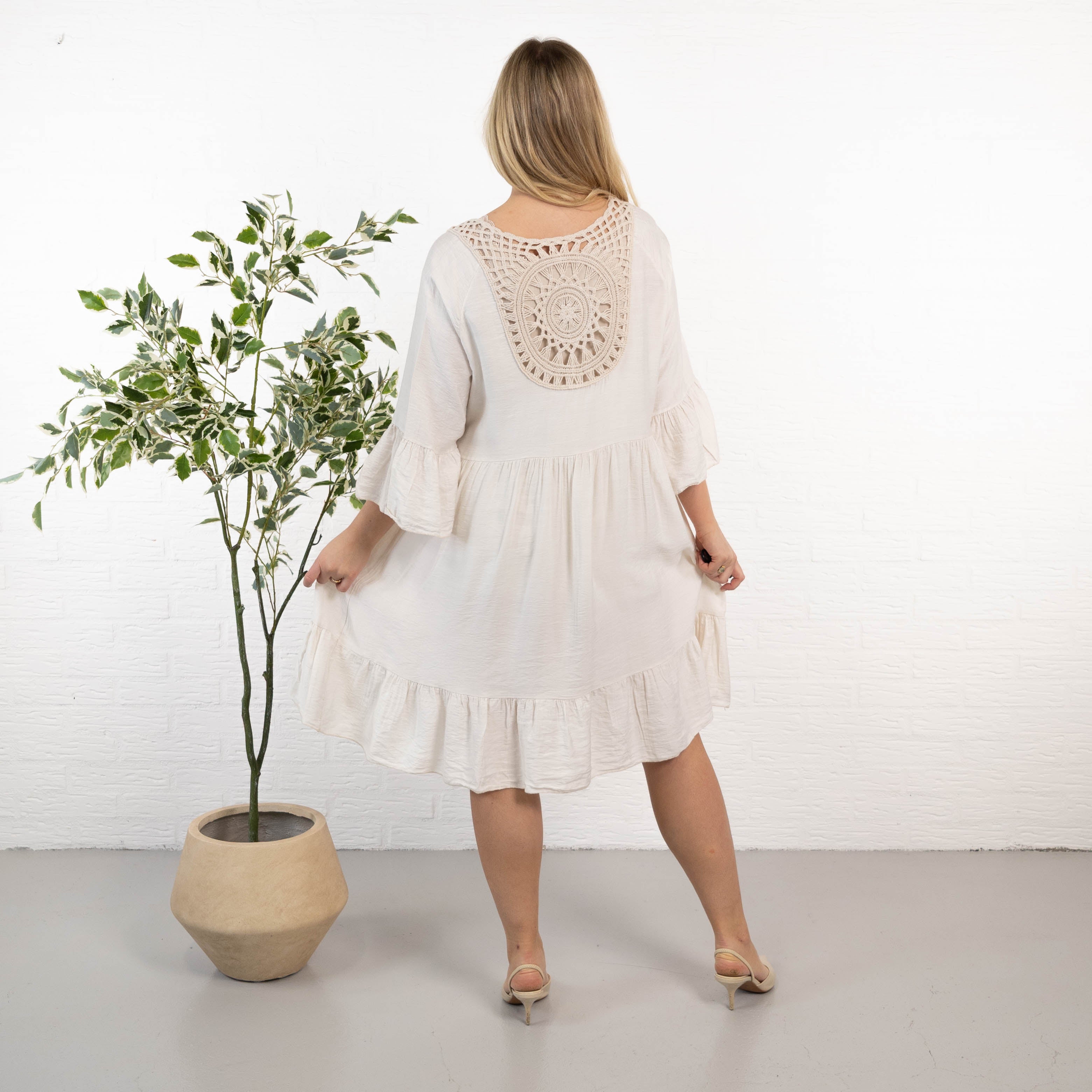 Elsebeth kjole, Beige