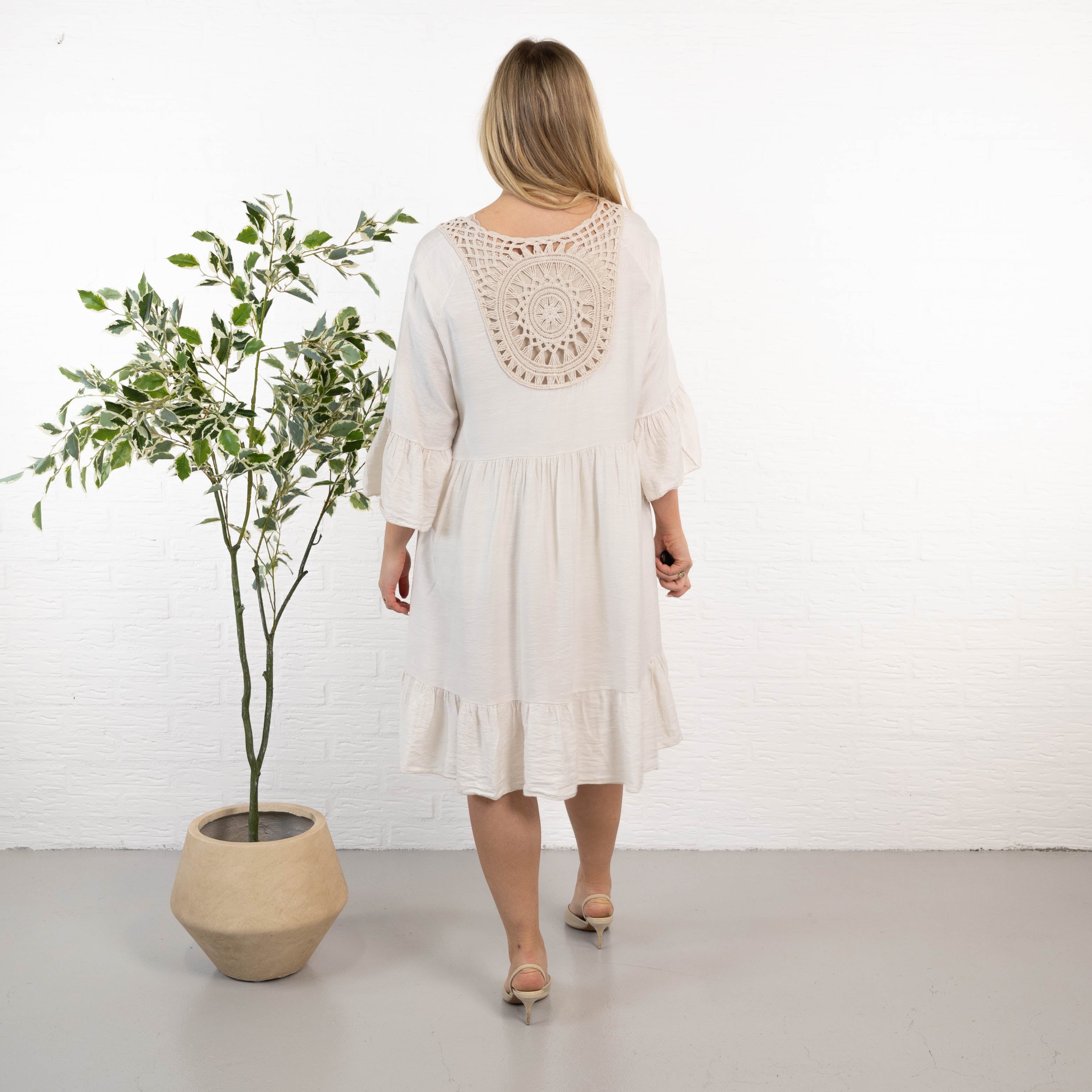 Elsebeth kjole, Beige