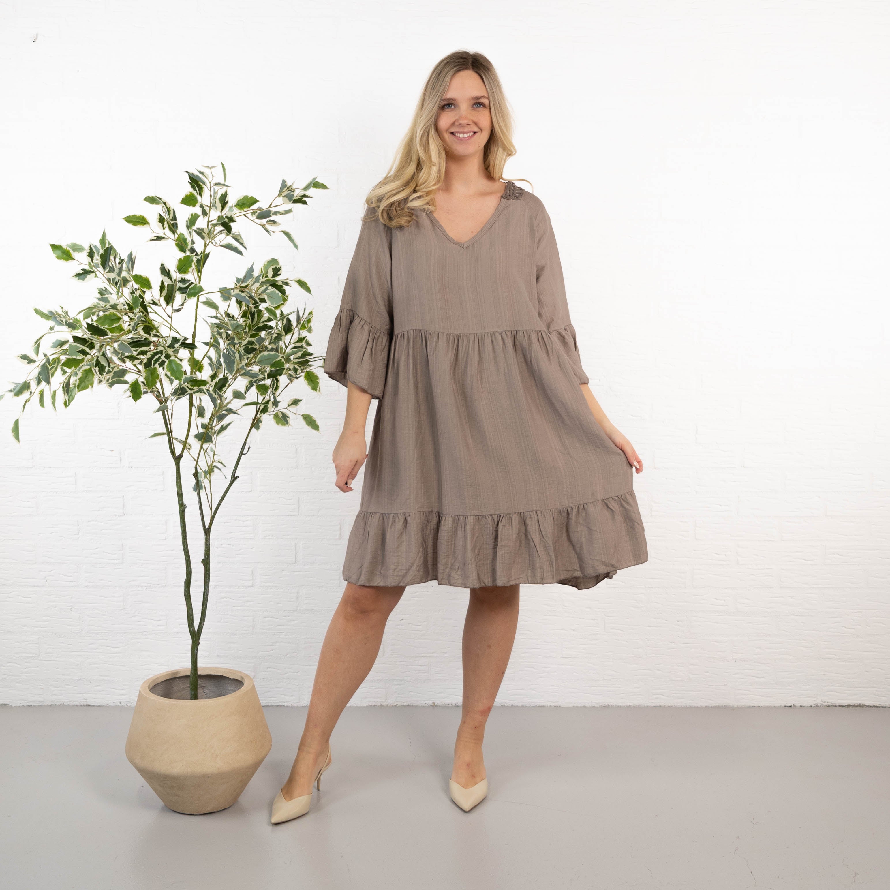 Elsebeth kjole, Taupe
