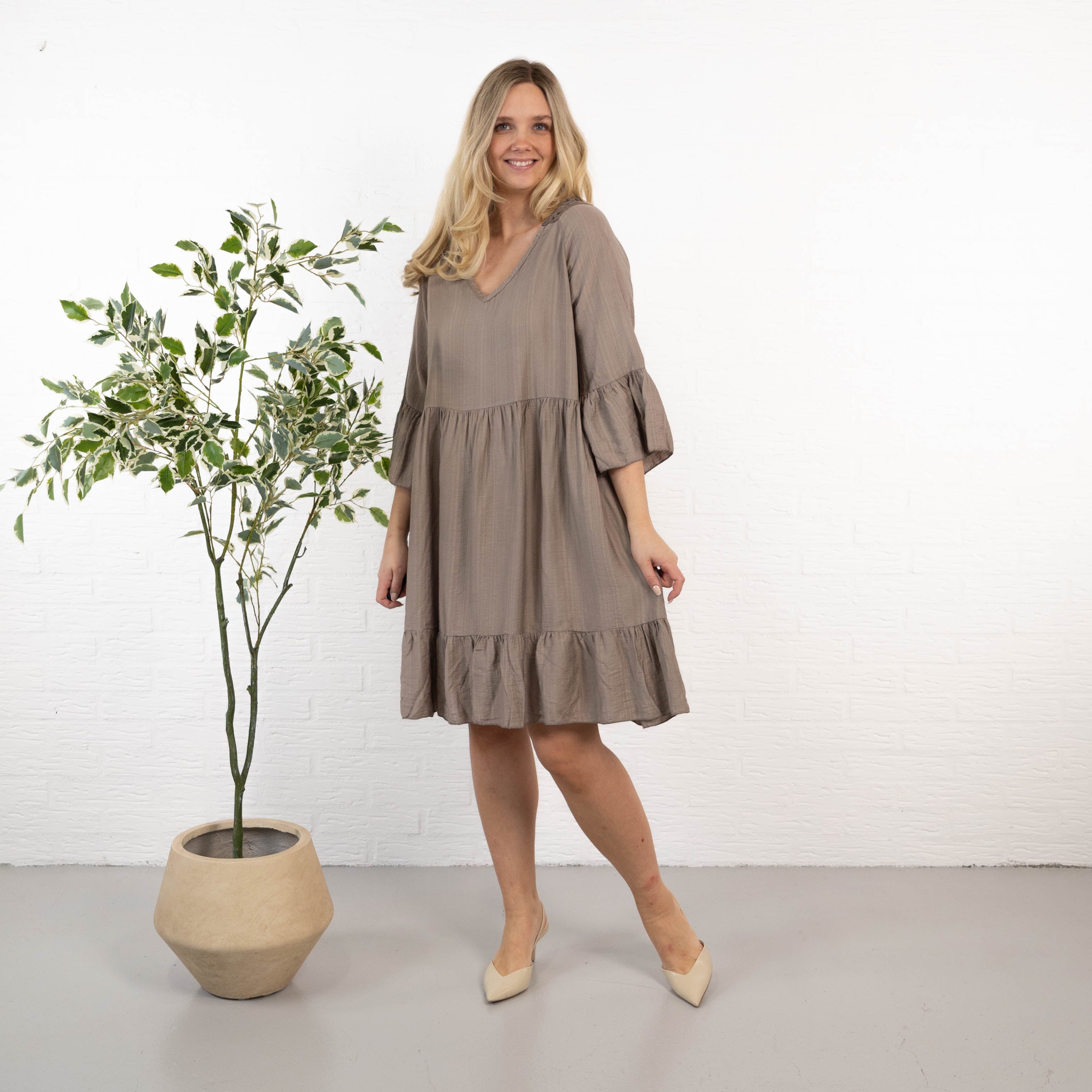 Elsebeth kjole, Taupe