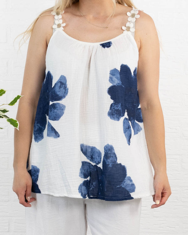 Ludmilla top, Navy