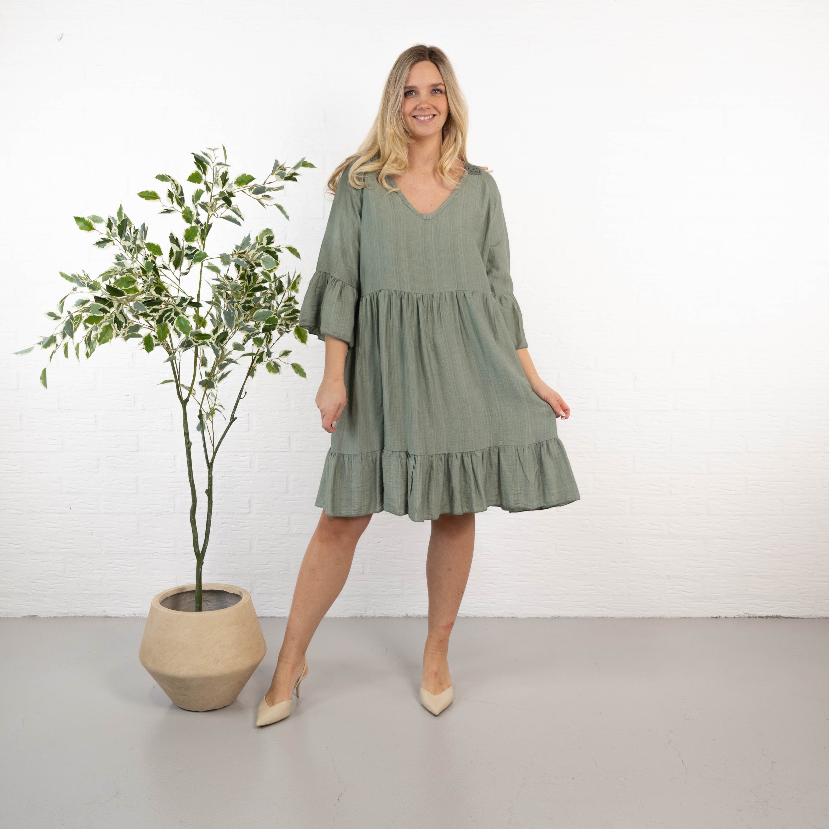 Elsebeth kjole, Khaki