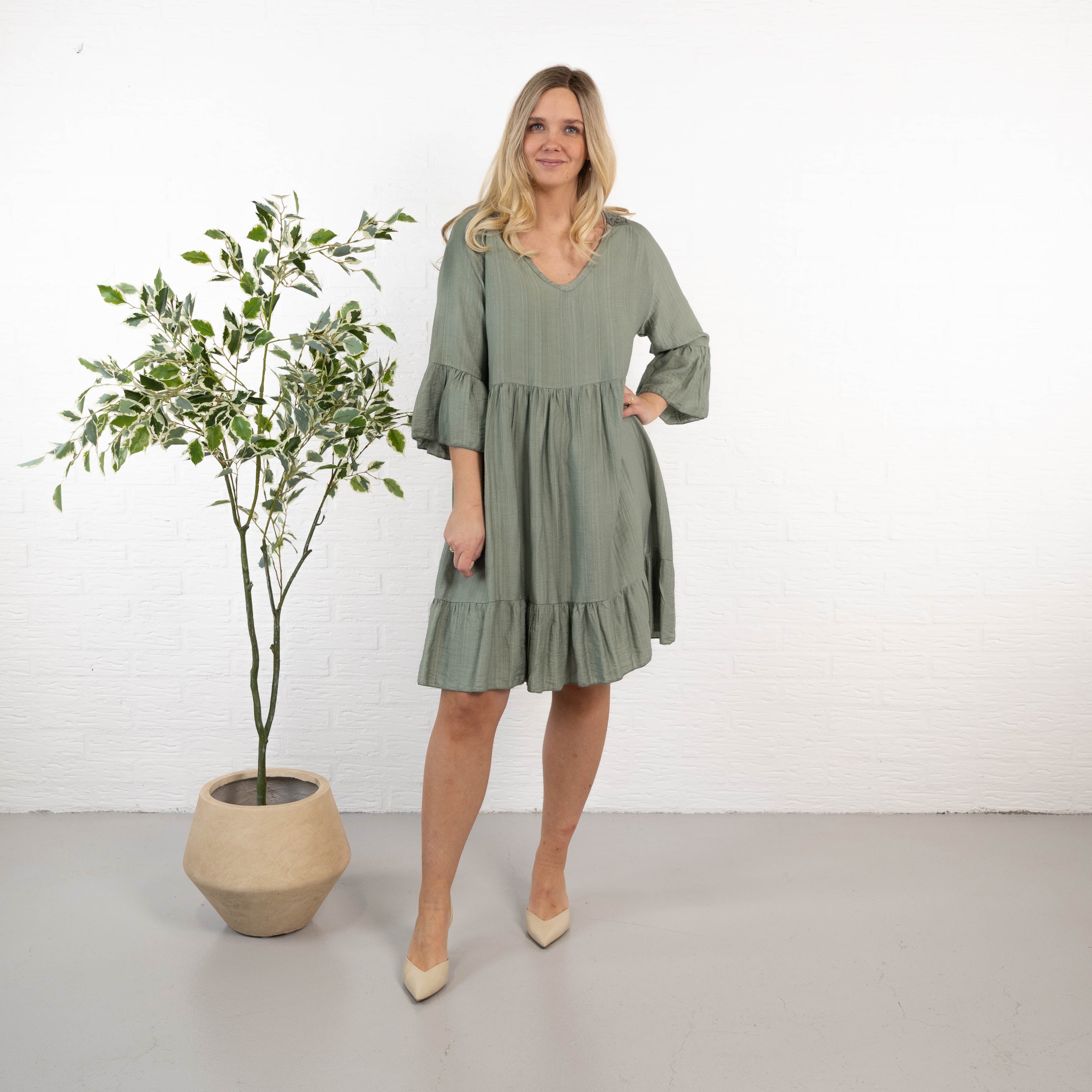 Elsebeth kjole, Khaki